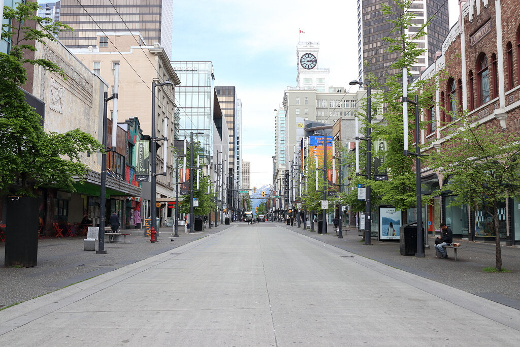 Granville Street empty May 2020