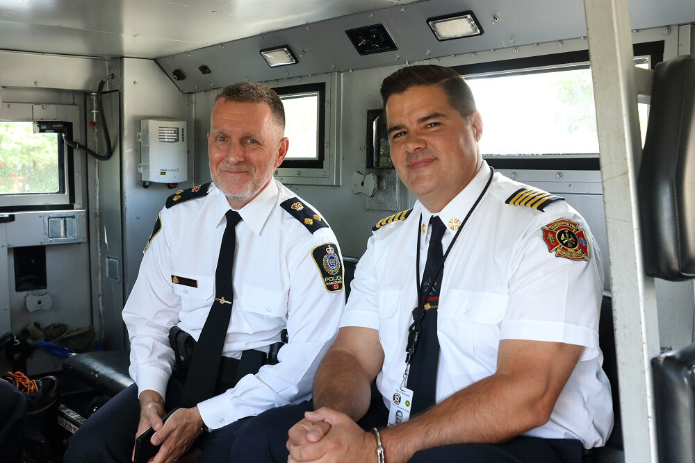 Acting Police Chief Rankin and Fire Chief Darrell Reid