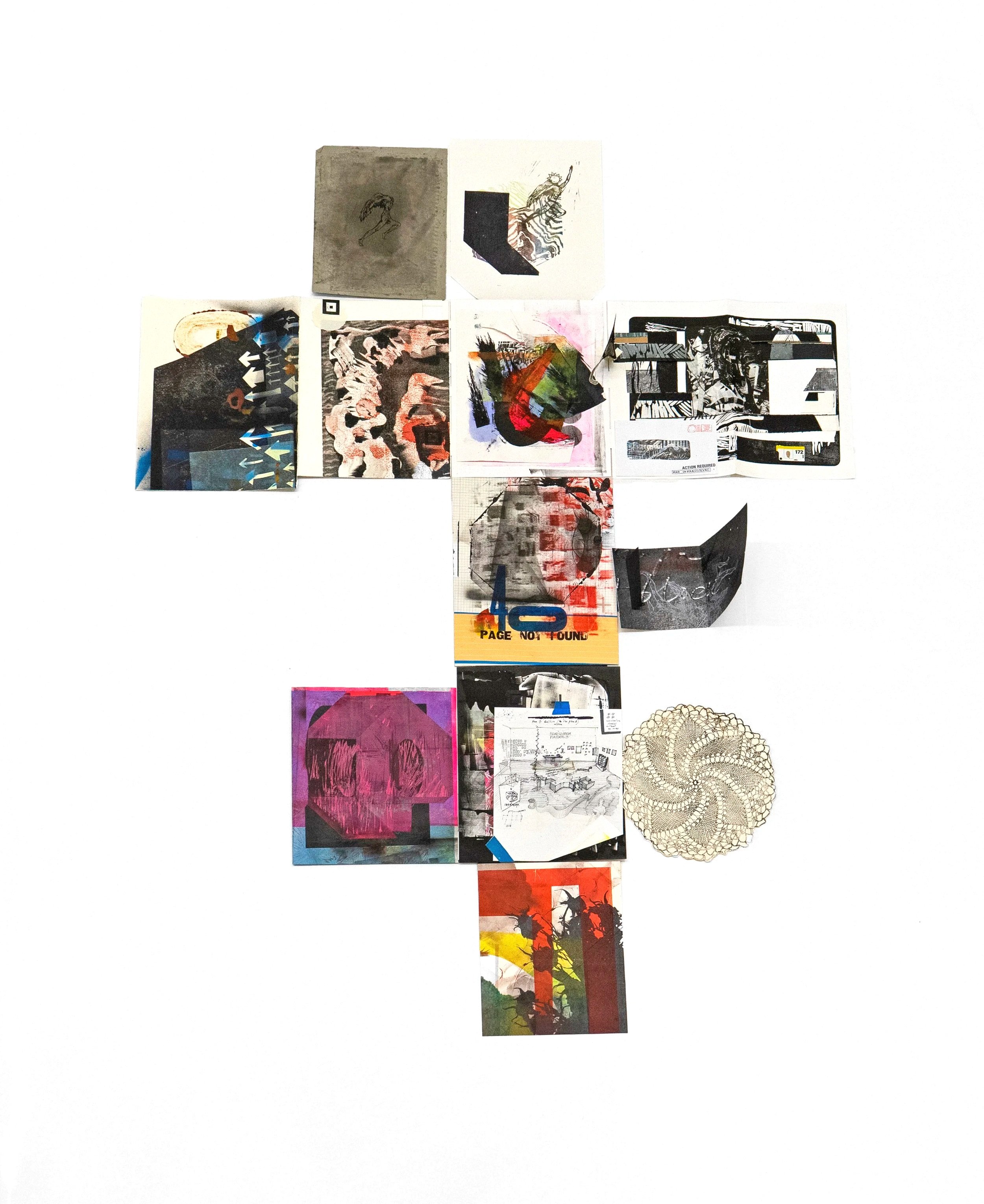 hopscotch, artists' books, archives, drawings, printmaking, installation, Slavko Djuric