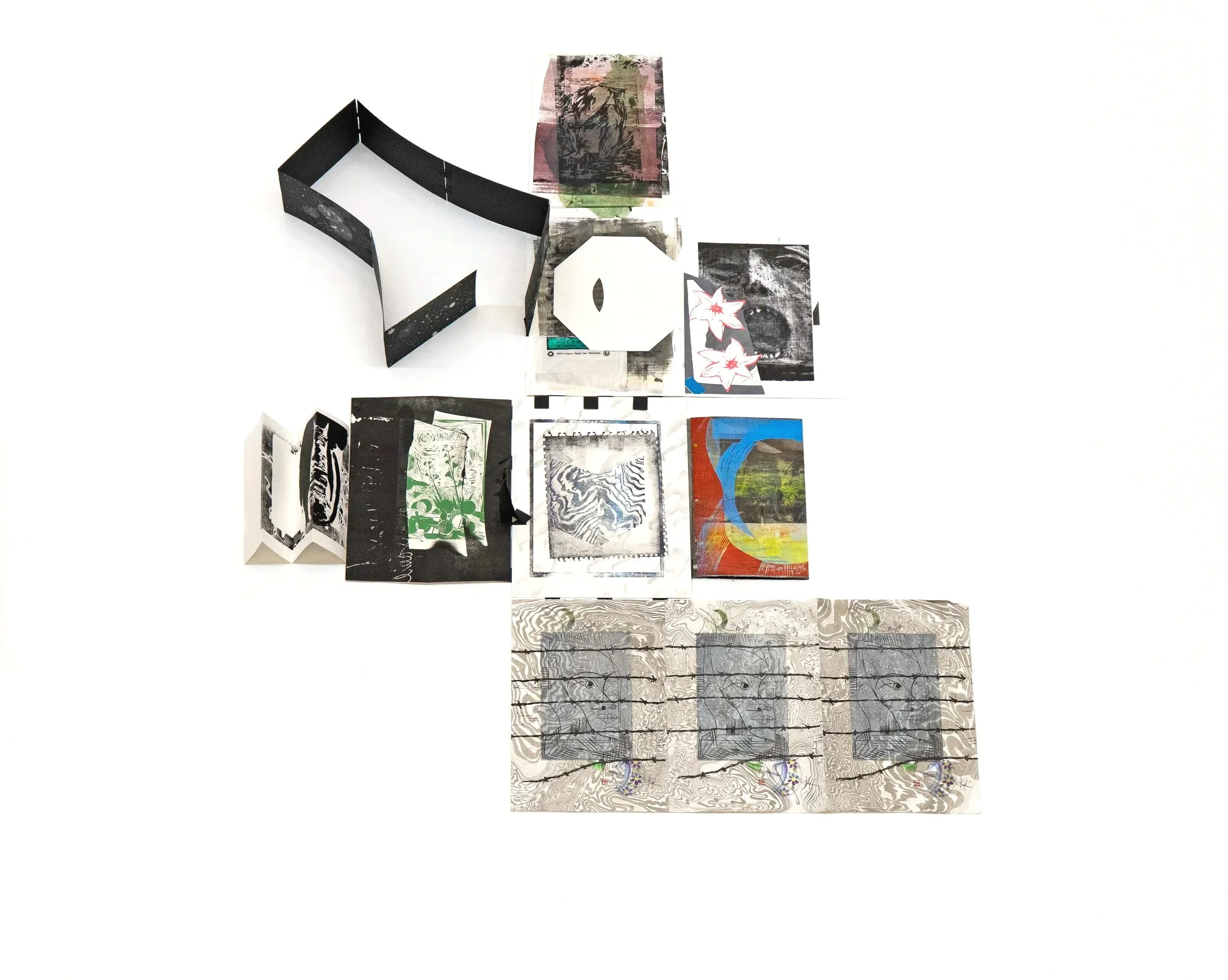 hopscotch, artists' books, archives, drawings, printmaking, installation, Slavko Djuric