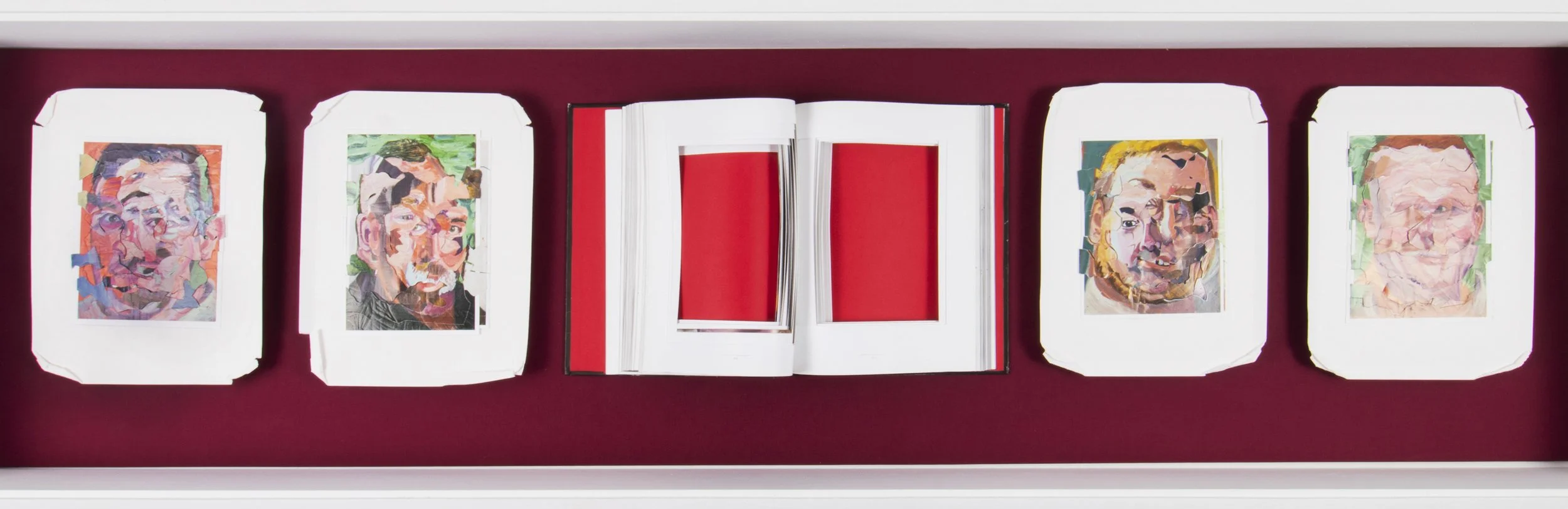 Portraits of Courage, altered book, artists' book, portraits, GWB