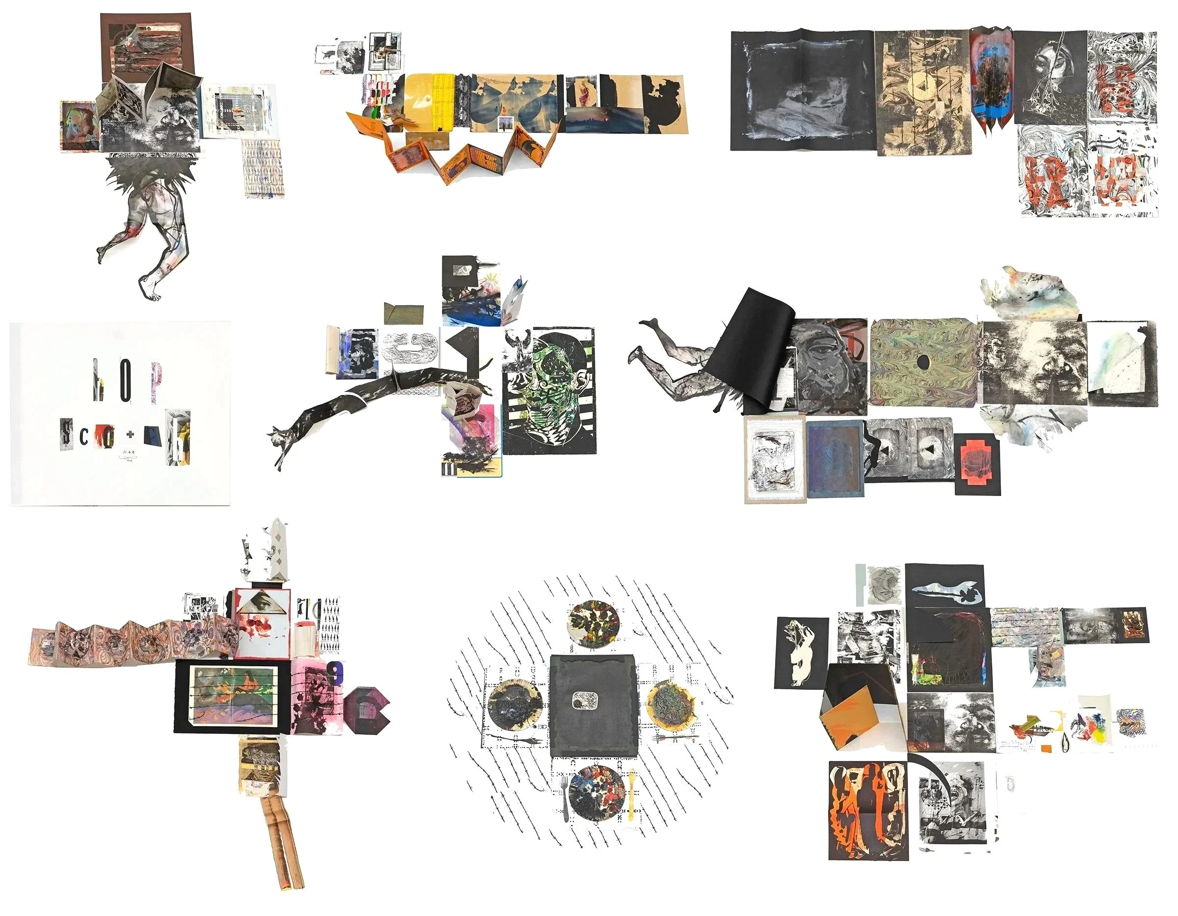 hopscotch, artists' books, archives, drawings, printmaking, installation, Slavko Djuric