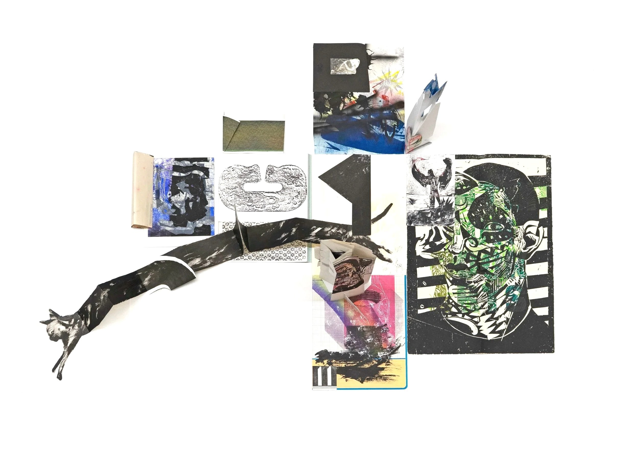 hopscotch, artists' books, archives, drawings, printmaking, installation, Slavko Djuric