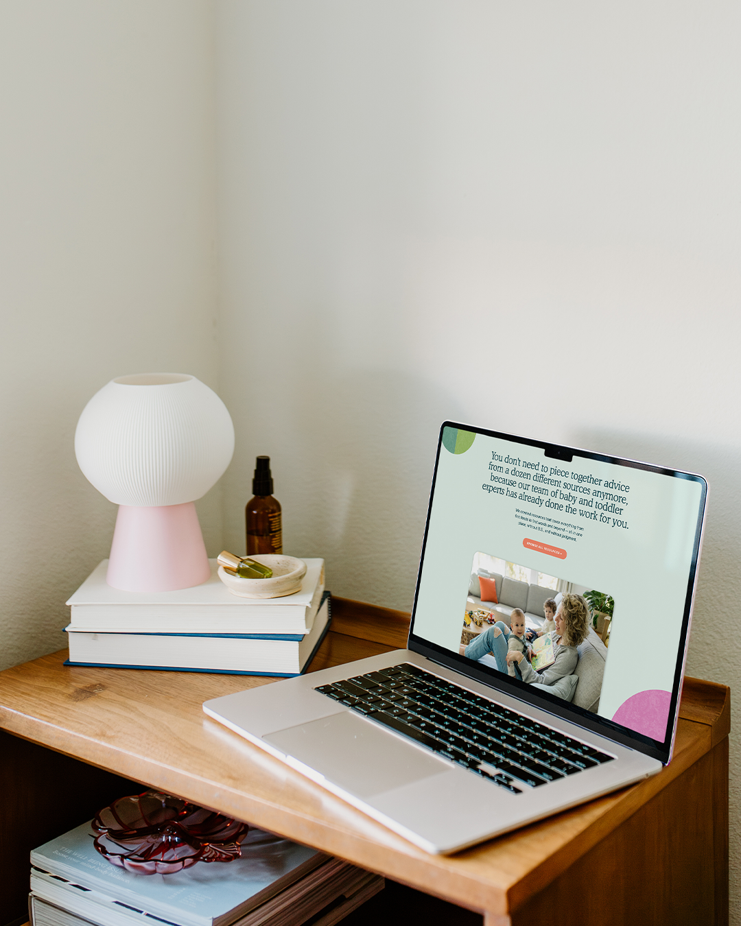 Eat Play Say website section showcasing parenting topics from feeding to first words, designed for easy access to expert resources.