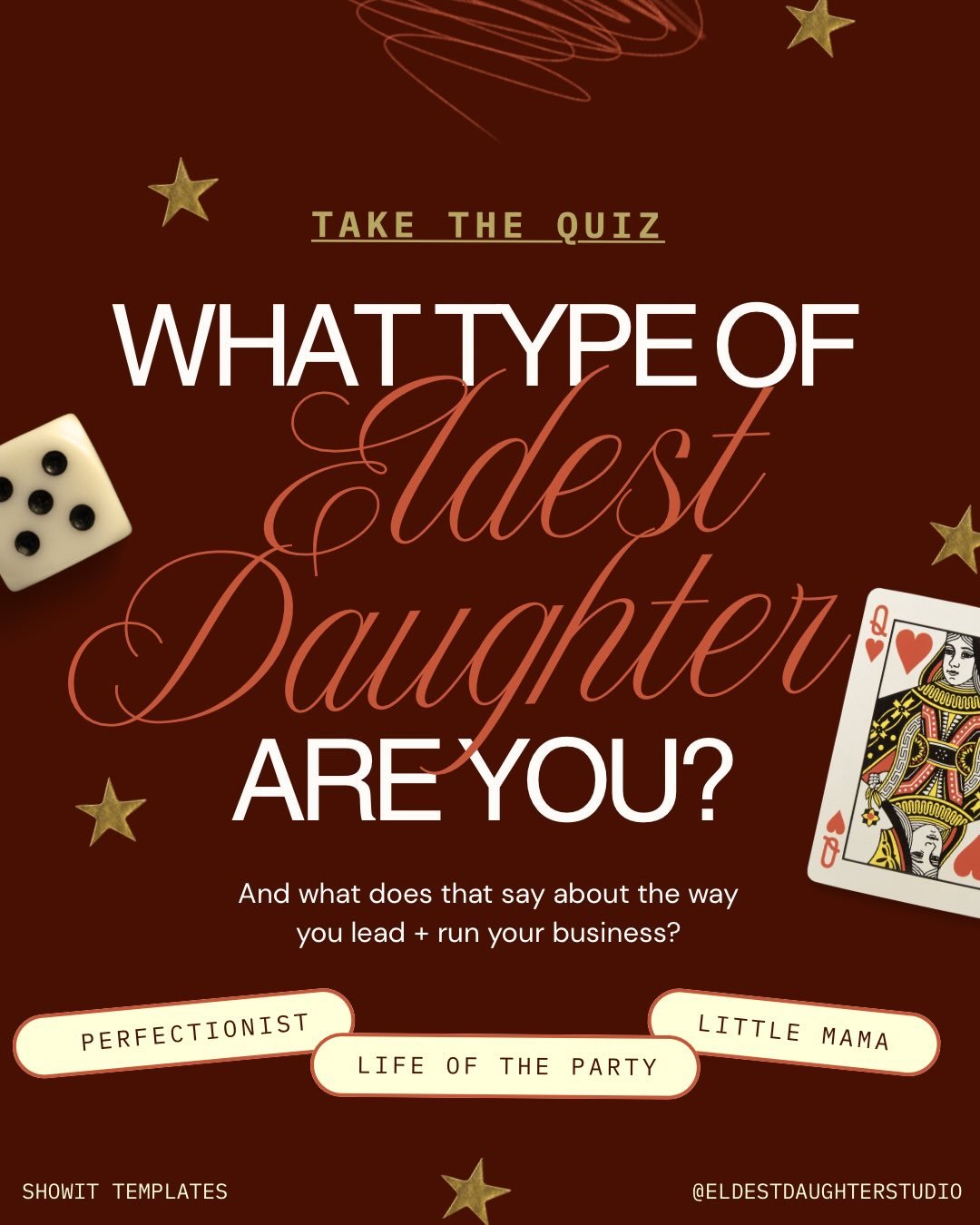 ✨ FIND OUT YOUR TYPE! ✨
I made a little quiz for you (link in bio)

As an eldest daughter, I feel like I&rsquo;m a little of all of these sometimes but one stood out in the quiz&hellip; 

It will tell you what type you are, and how to best run your b