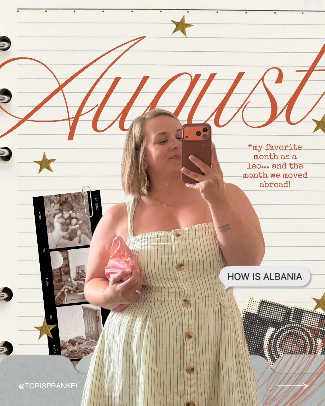 AUGUST IS MY FAVORITE MONTH OMGGGGG

- Leo birthdays all month long
- the ripest peaches and tomato&rsquo;s
- the kindle by the pool 
- sunny brunch dates
- and a MOVE to ALBANIA!

It was a whirlwind and an emotional roller coaster but I wouldn&rsquo