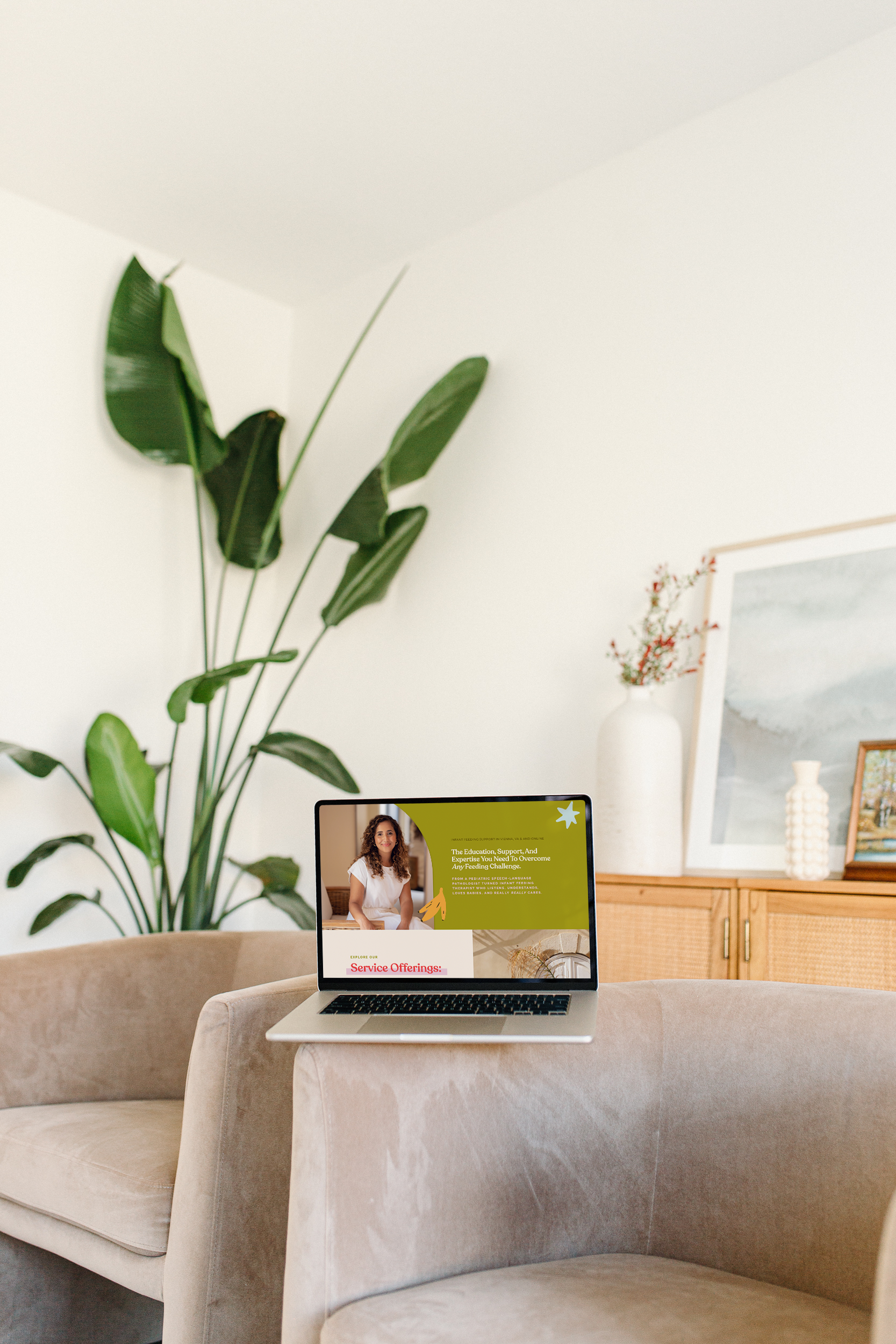 Professional brand portrait of Nadda Diasti, pediatric feeding therapist and founder of Two Can Grow.