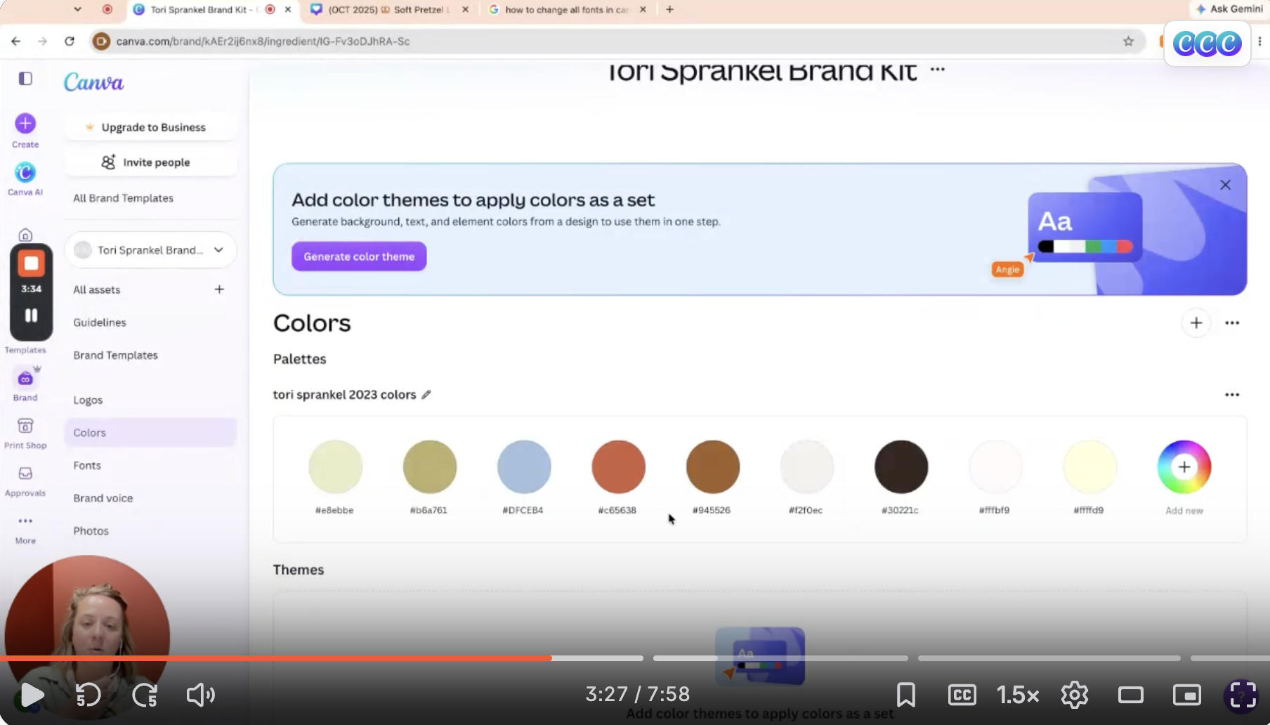 how to update your Canva templates to match your brand using a Brand Kit