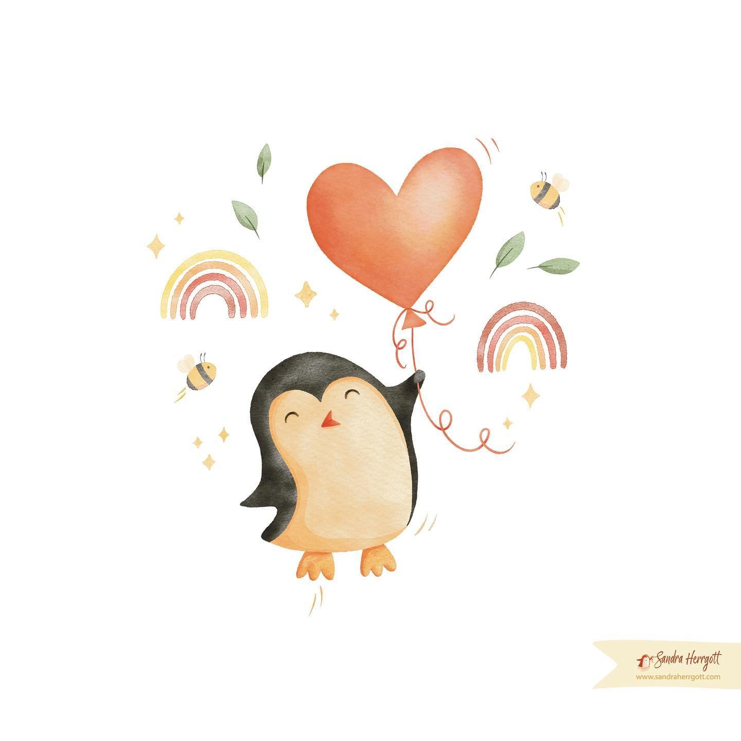 Wishing you a happy weekend with this little penguin. Swipe to see a little time lapse.
.
If you follow me for a while you probably know that penguins are my top favourite animals.  And I love to paint them. I have a lot of favourite animals, but pen
