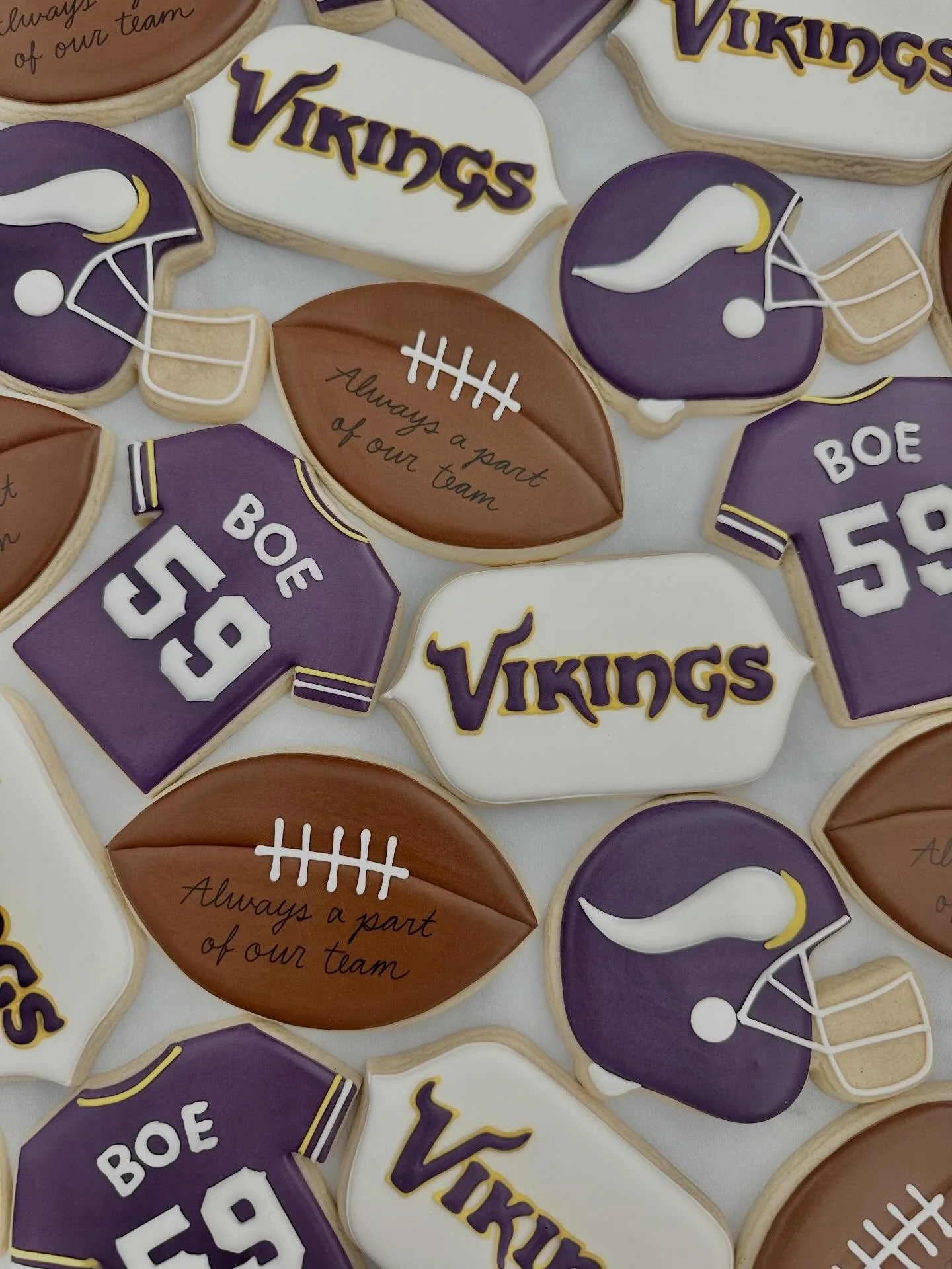 Celebration of Life Cookies: Vikings Theme 🏈💜