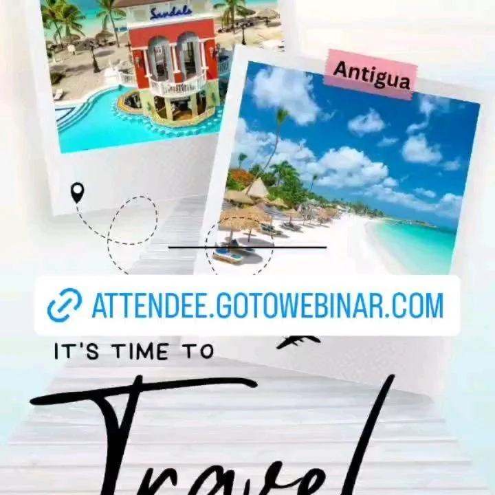Grab your favorite Caribbean drink,  find a comfy spot in your home and join us on a virtual tour of Sandals St Lucia and Grande Antigua! Tonight 12/8 at 6 pm
*Find out how you can receive a catamaran cruise for 2 or a spa credit
https://attendee.got