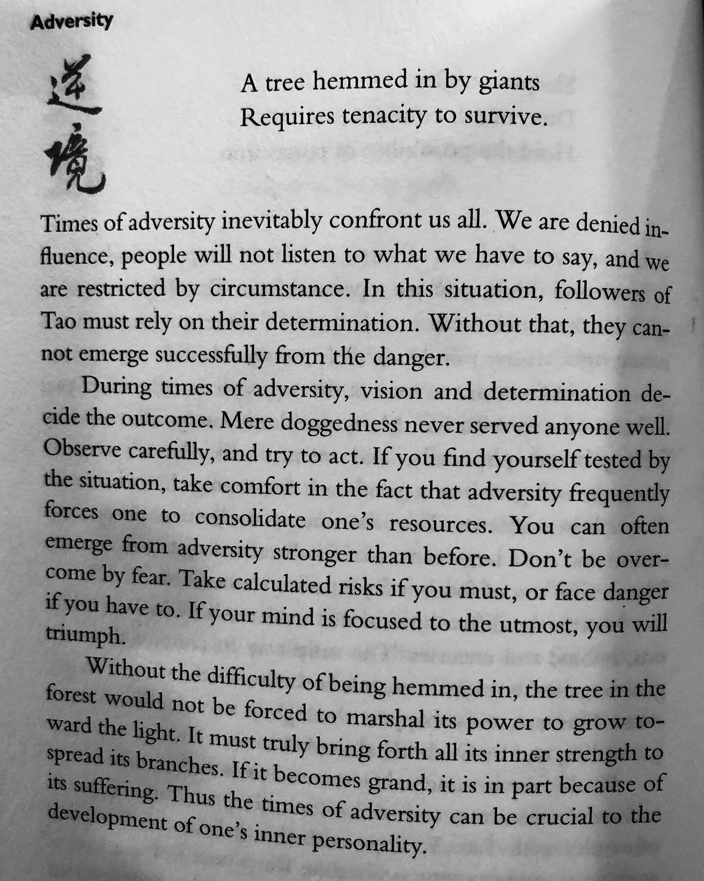 Thought for the day; relevant in these strange times I think.
