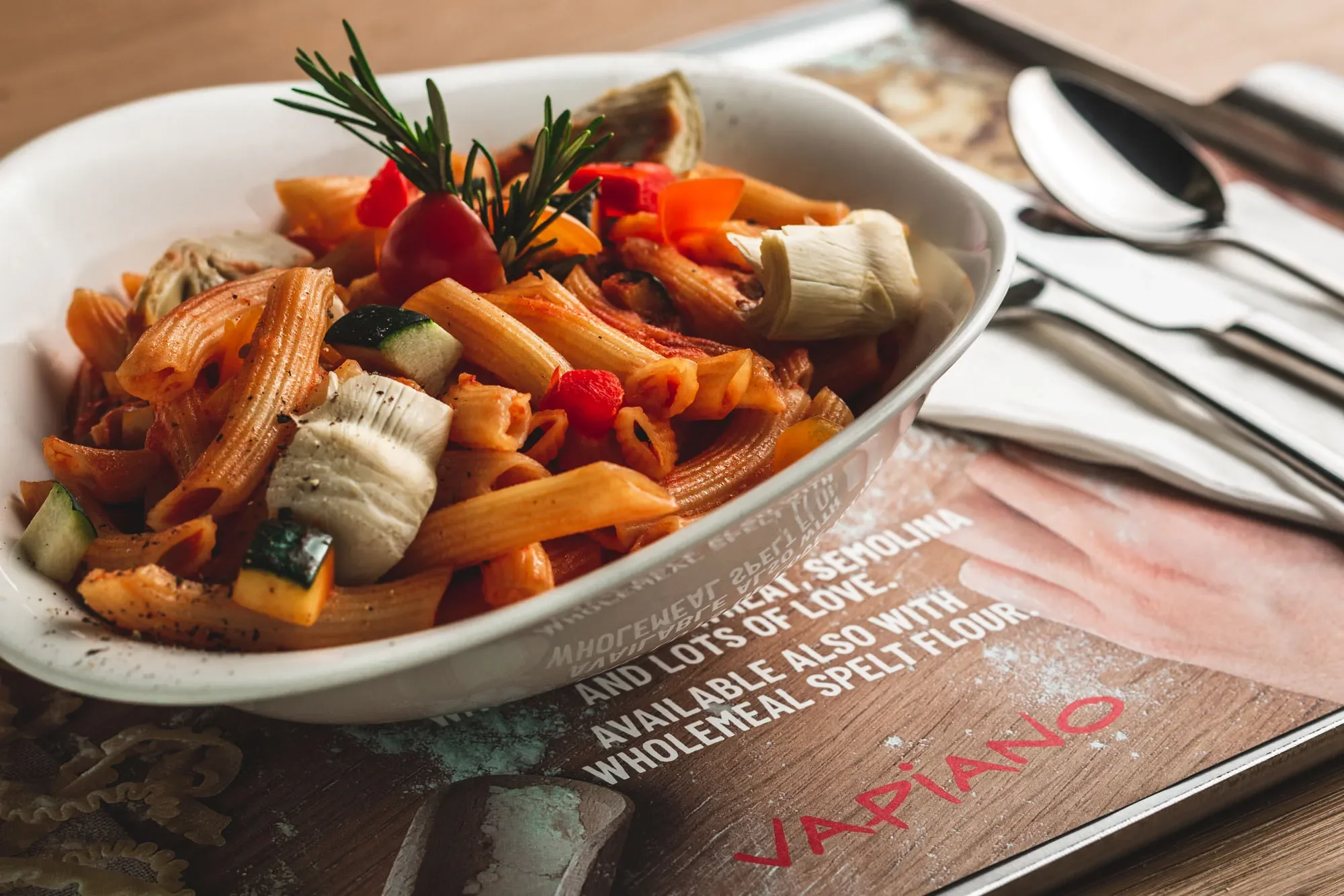 Photoshoot of pasta for a large Italian restaurant chain in Abu Dhabi