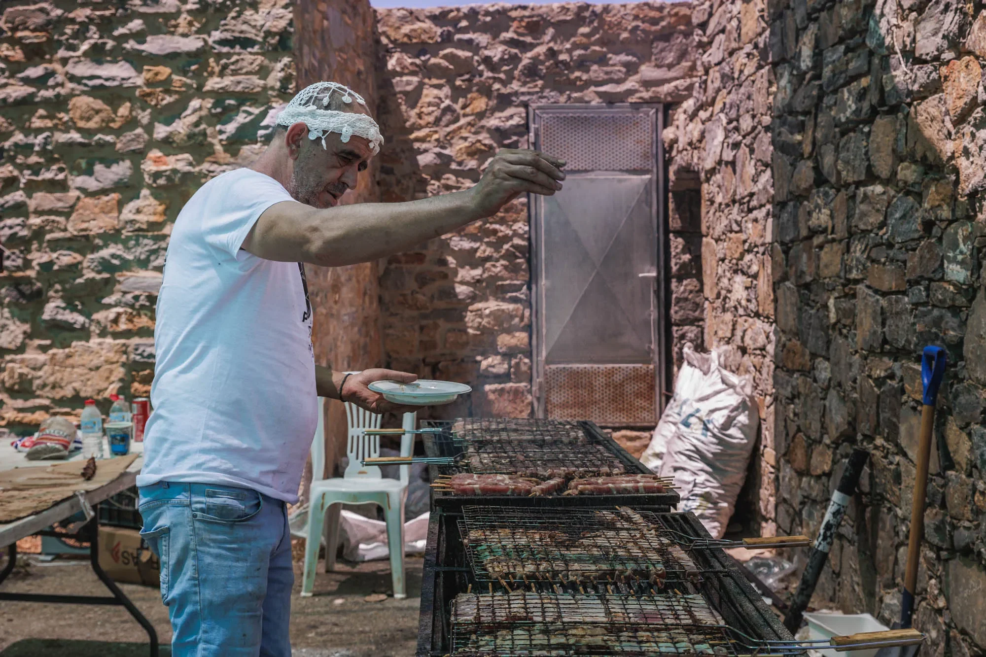 Ψήσιμο στα πλαίσια πανηγυριού στο Ρέθυμνο