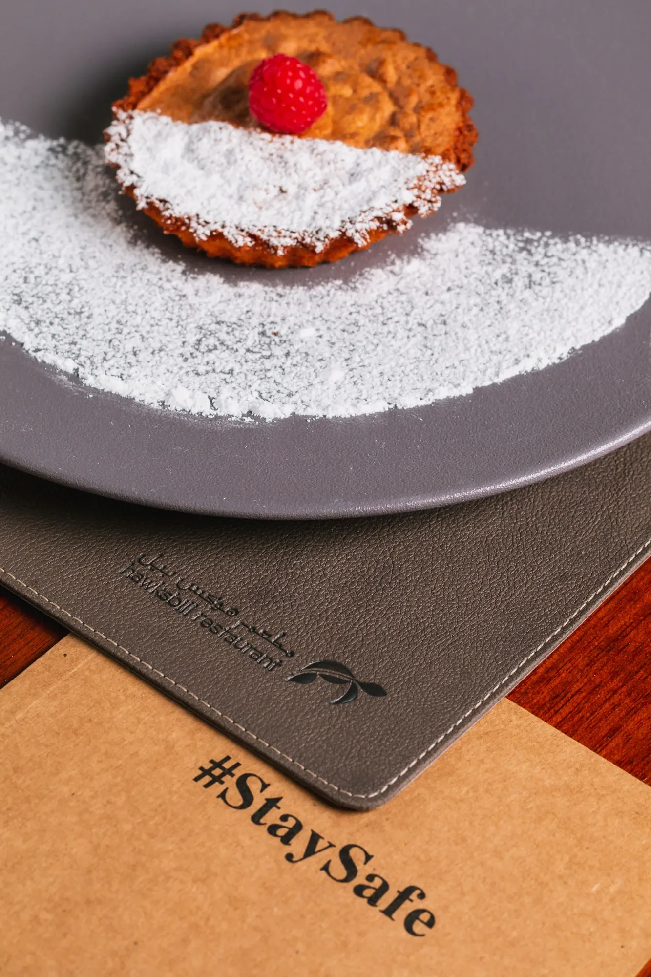 Photoshoot of a dessert at a restaurant in Abu Dhabi