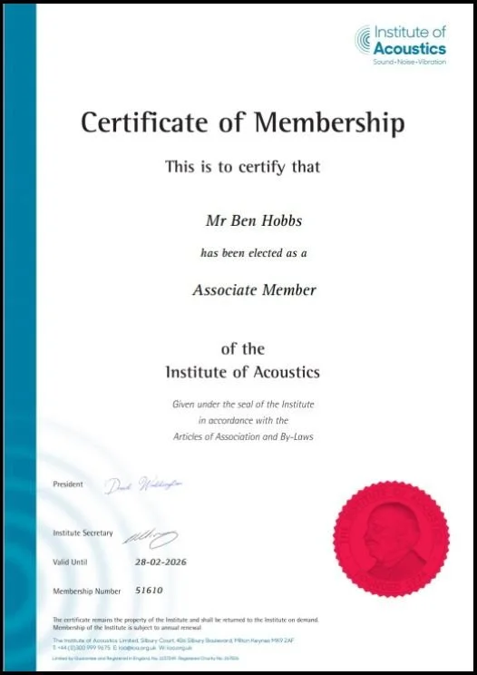 Institute Of Acoustics Member