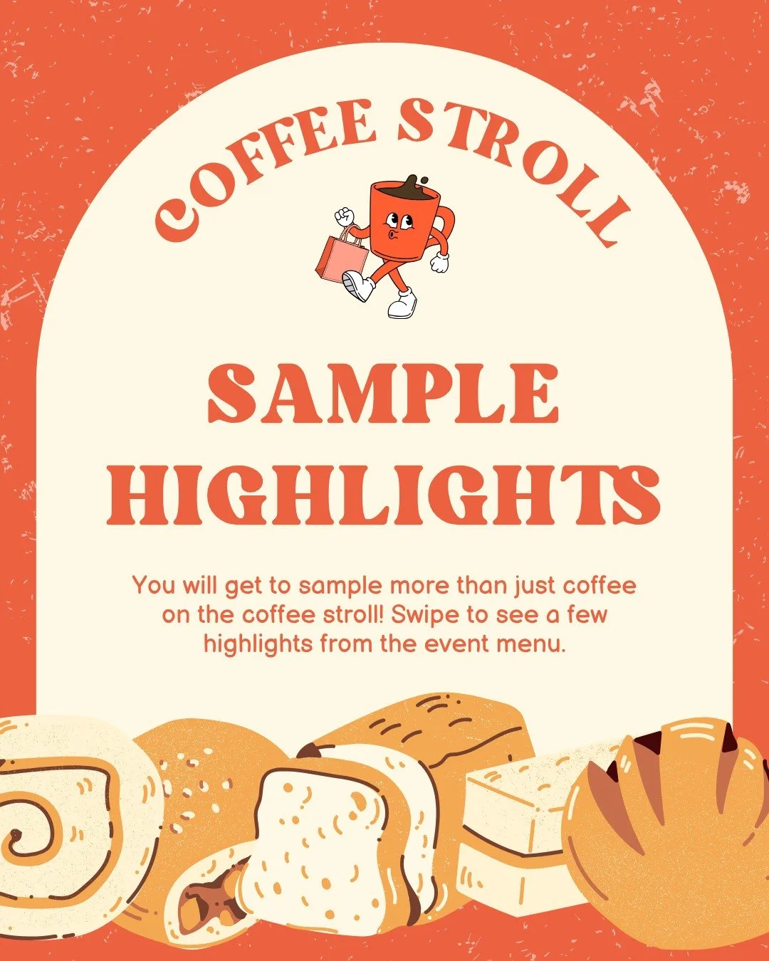 The Lakeview Coffee Stroll will include lots of delicious samples, including pastries, breads, teas, and of course, coffees of all different flavors! These are just a few of the mouthwatering offers you'll find at the event on Sunday. We've still got