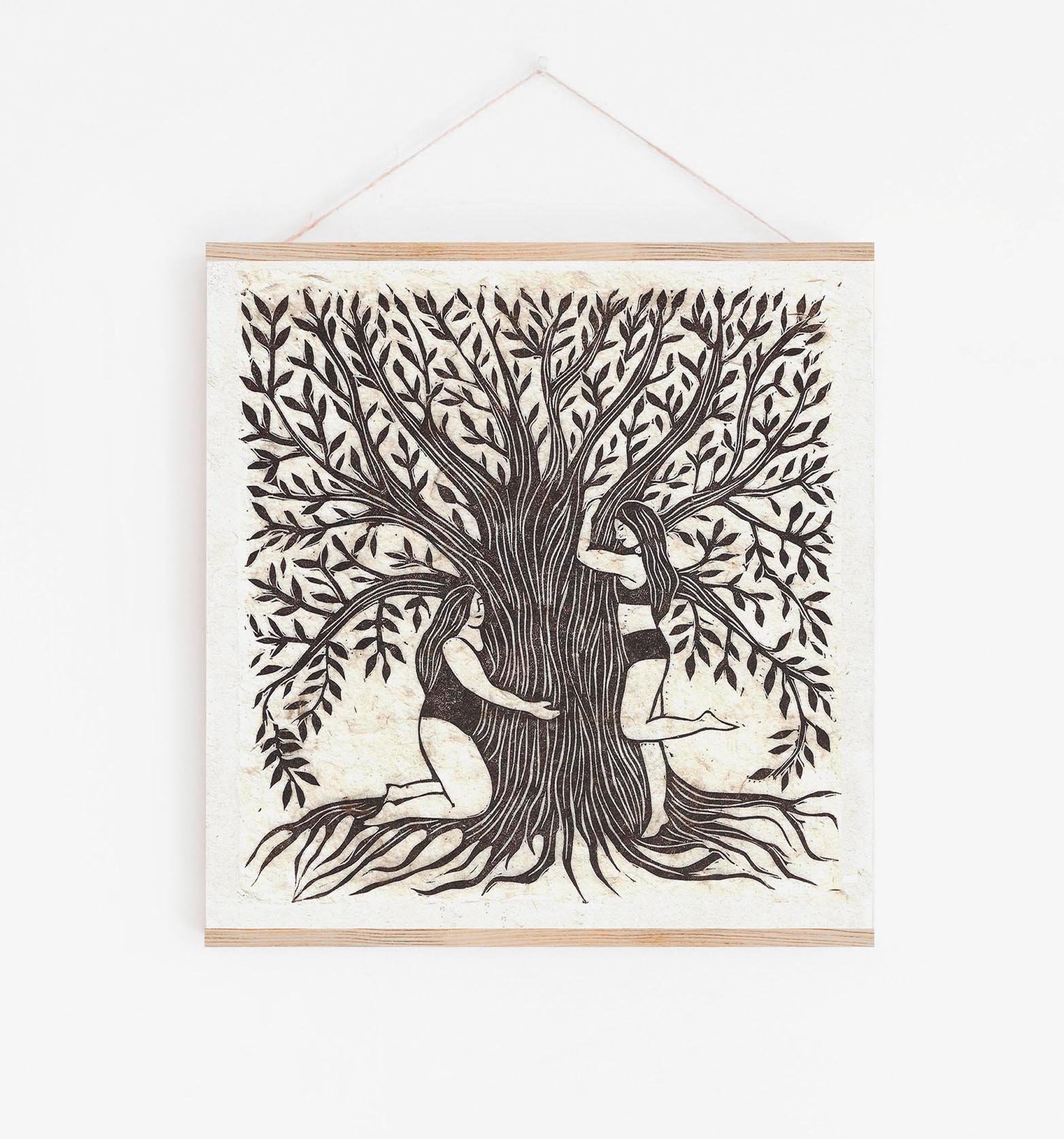 NATURE LOVERS linoprint