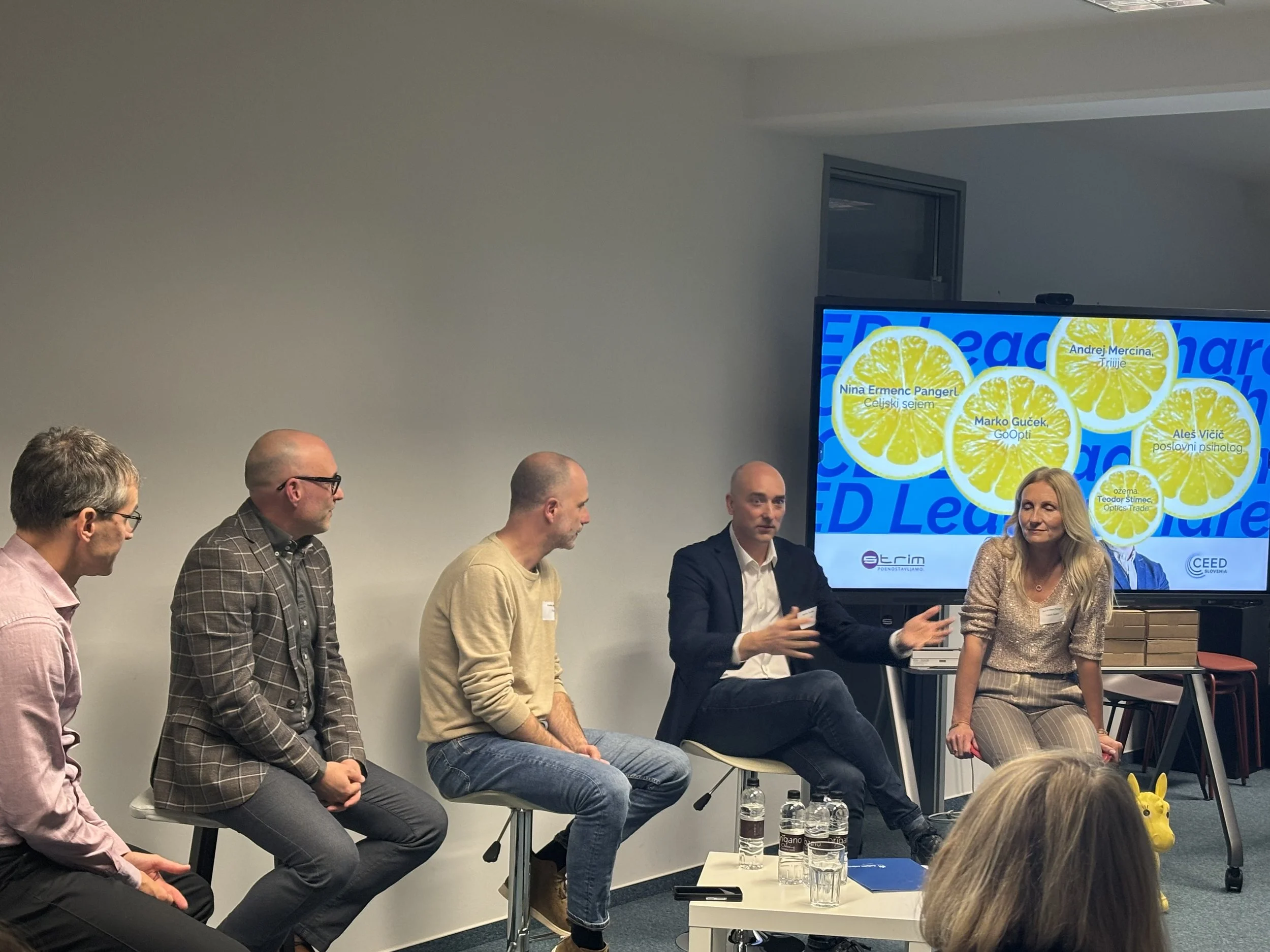 Hard Case Management - Marko Guček, GoOpti; Andrej Mercina, Triiije; Nina  Ermenc Pangerl, Celjski sejem, Aleš Vičič, poslovni psiholog; pogovarjal se je Teodor Štimec, Optives Tech