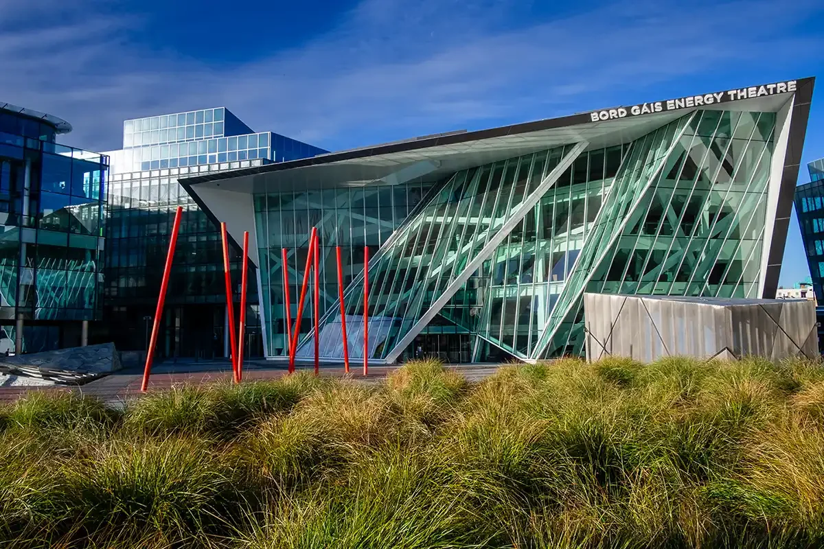An architectural photograph of the Bord Gáis Energy Theatre in Dublin, Ireland. Architectural photography for architects in NI and ROI