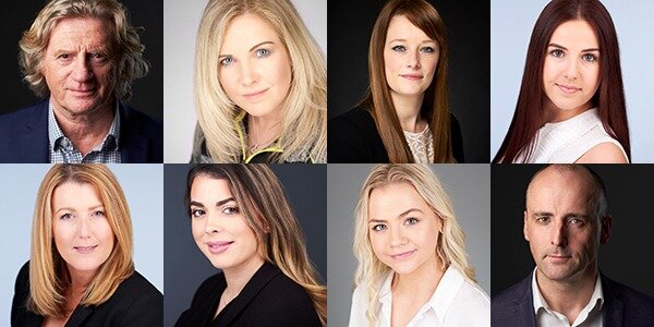 Professional headshot examples by David Cordner, showing clean lighting and authentic expressions