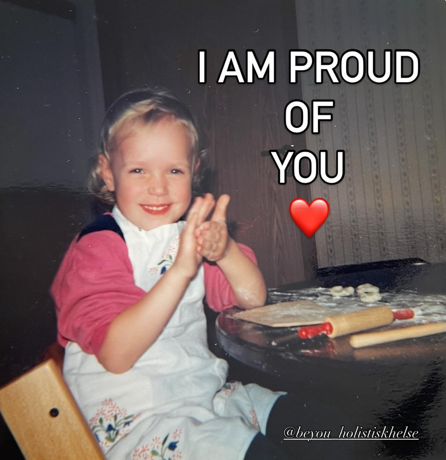 Jeg er stolt av Deg ❤️

For alt du har v&aelig;rt gjennom,
Alt du har m&aring;ttet t&aring;le,
Alt du har tillat uten bevissthet.

At du fortastt velger,
Lyset,
Kj&aelig;rligheten,
Gleden, 
Tilliten,
Et &aring;pent hjerte ❤️

For at du velger &aring;