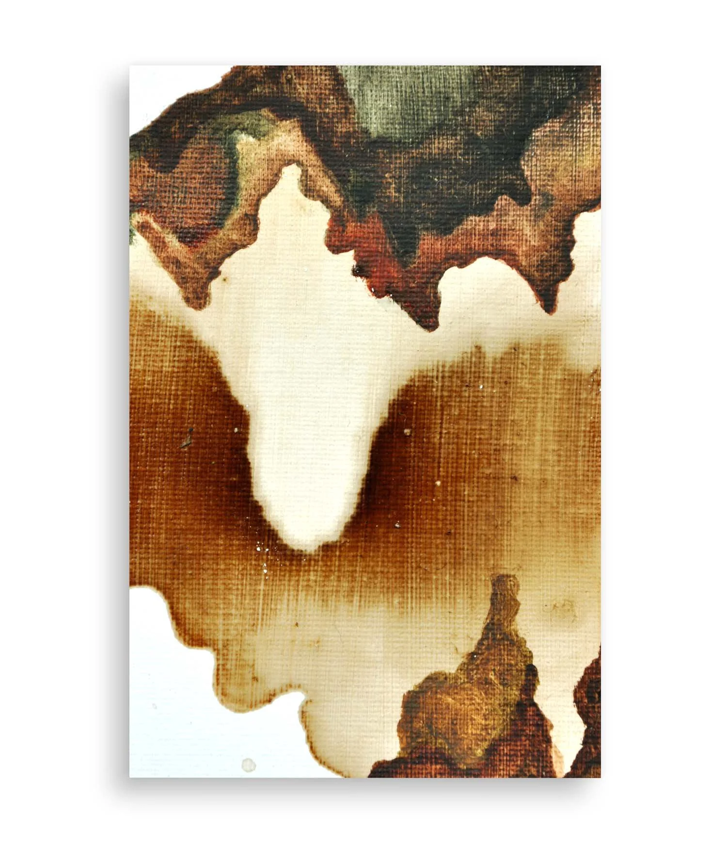 a colorful little abstract painting created with coffee and acrylic