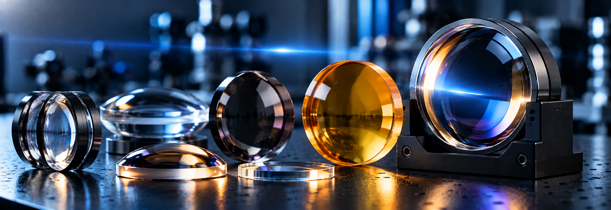 Precision Optics on a Blue-Lit Optical Table.png