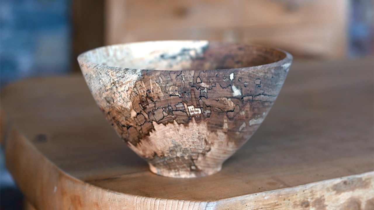 Small spalted beech bowl