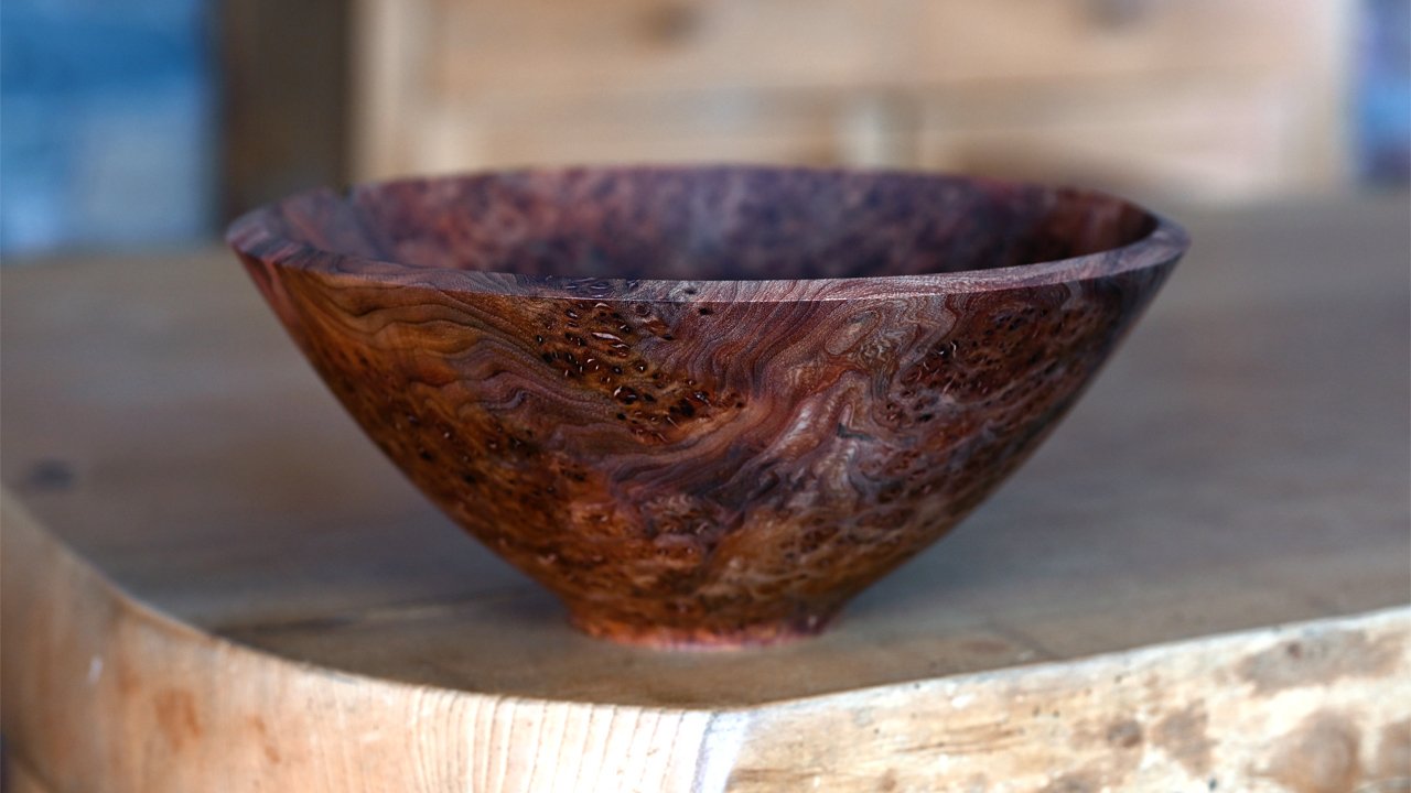 Burr elm bowl
