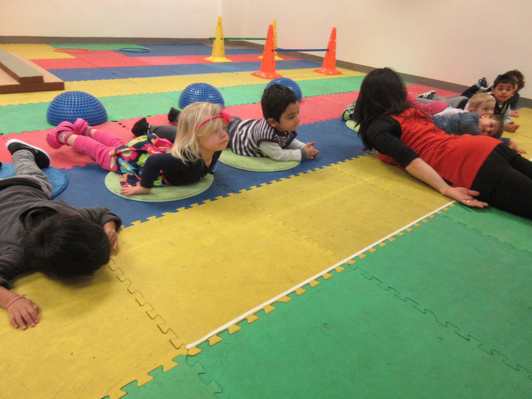 Introducing yoga moves during Movement Matters