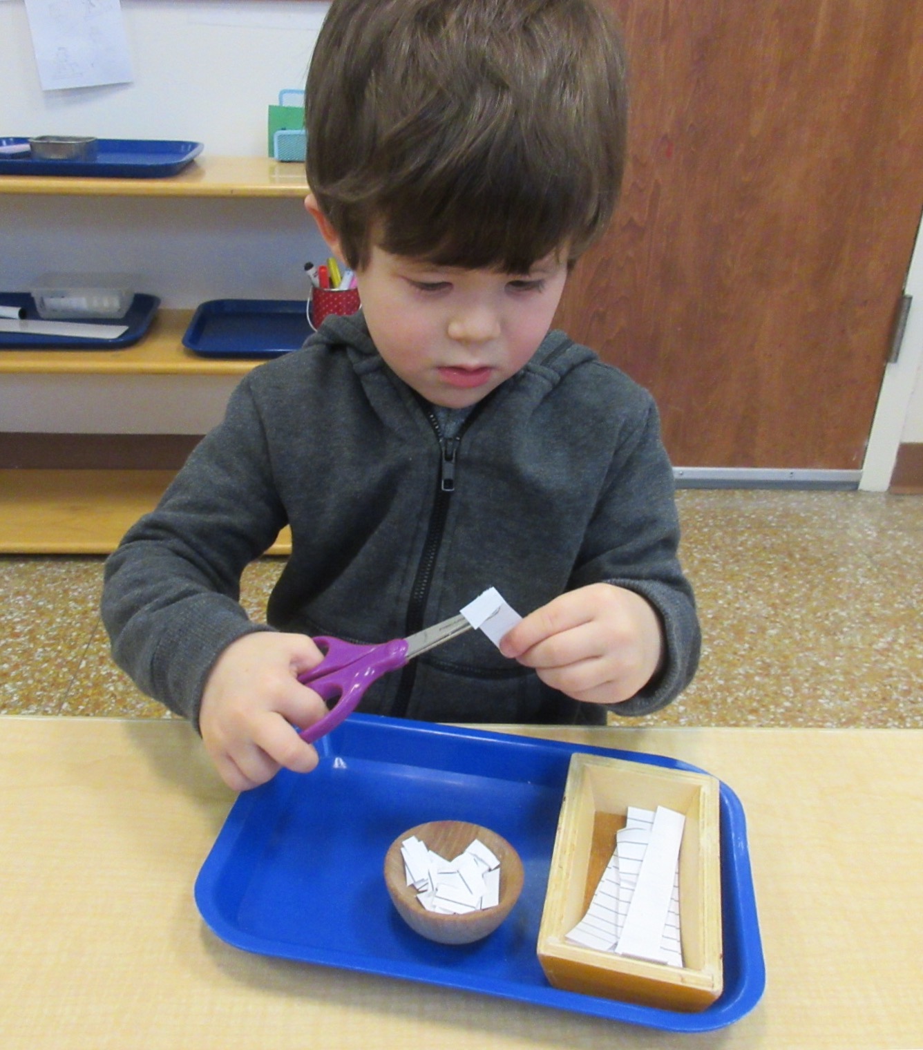 Building hand and finger dexterity with cutting work