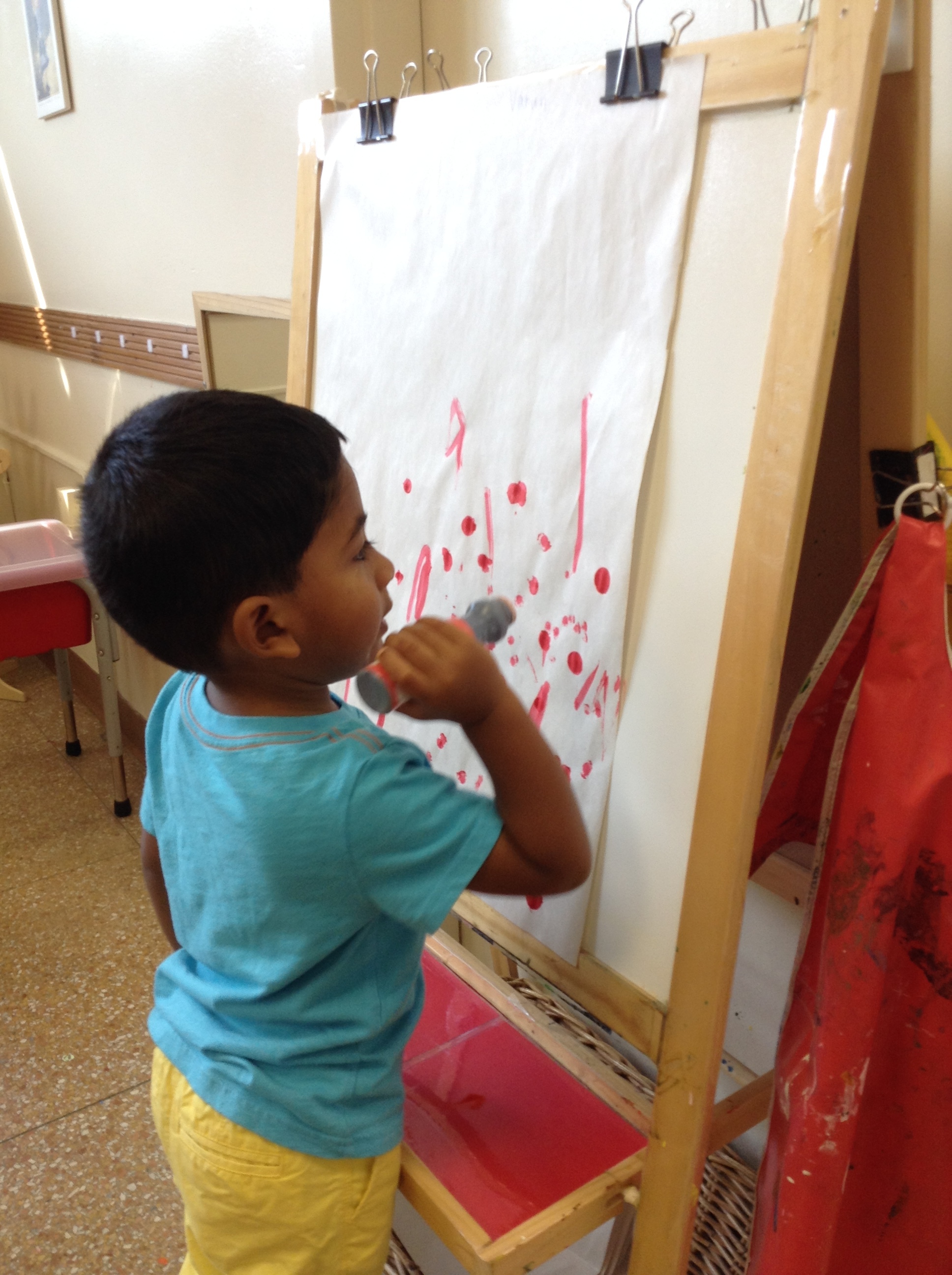 Creating a picture with a red dot art marker