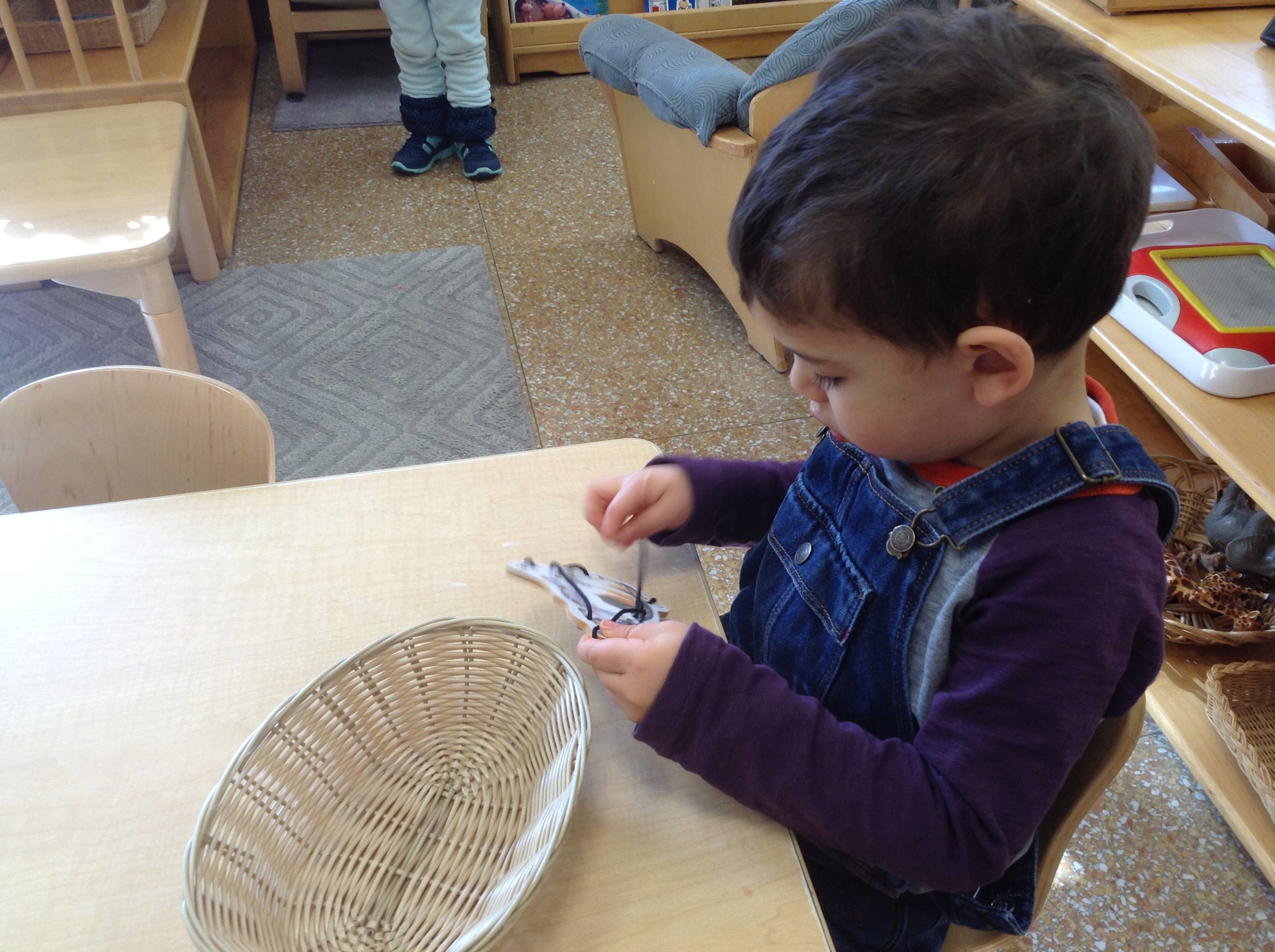 Lacing takes concentration!