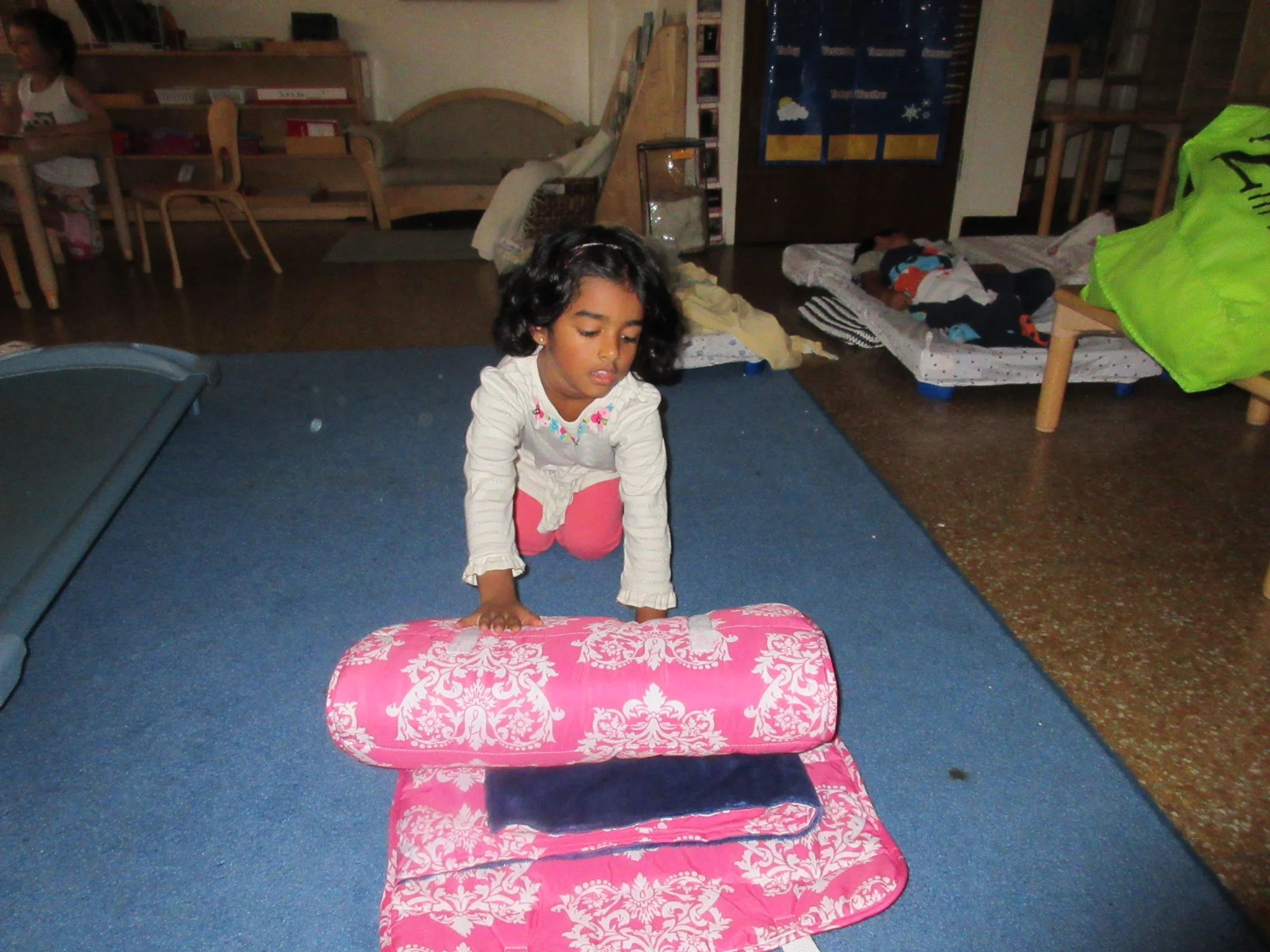 Rolling my nap bedding