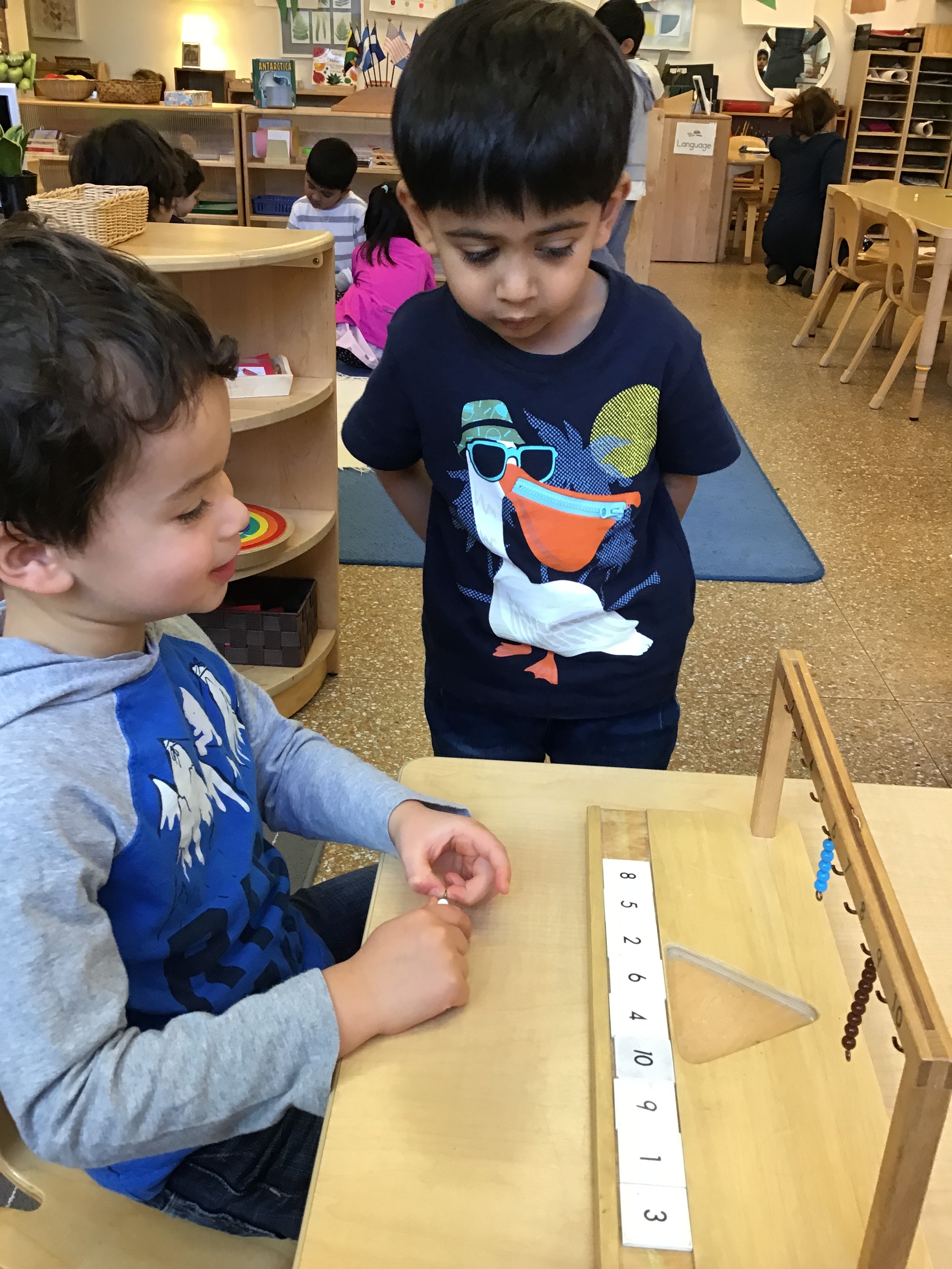 Friends working together on the Bead Stair
