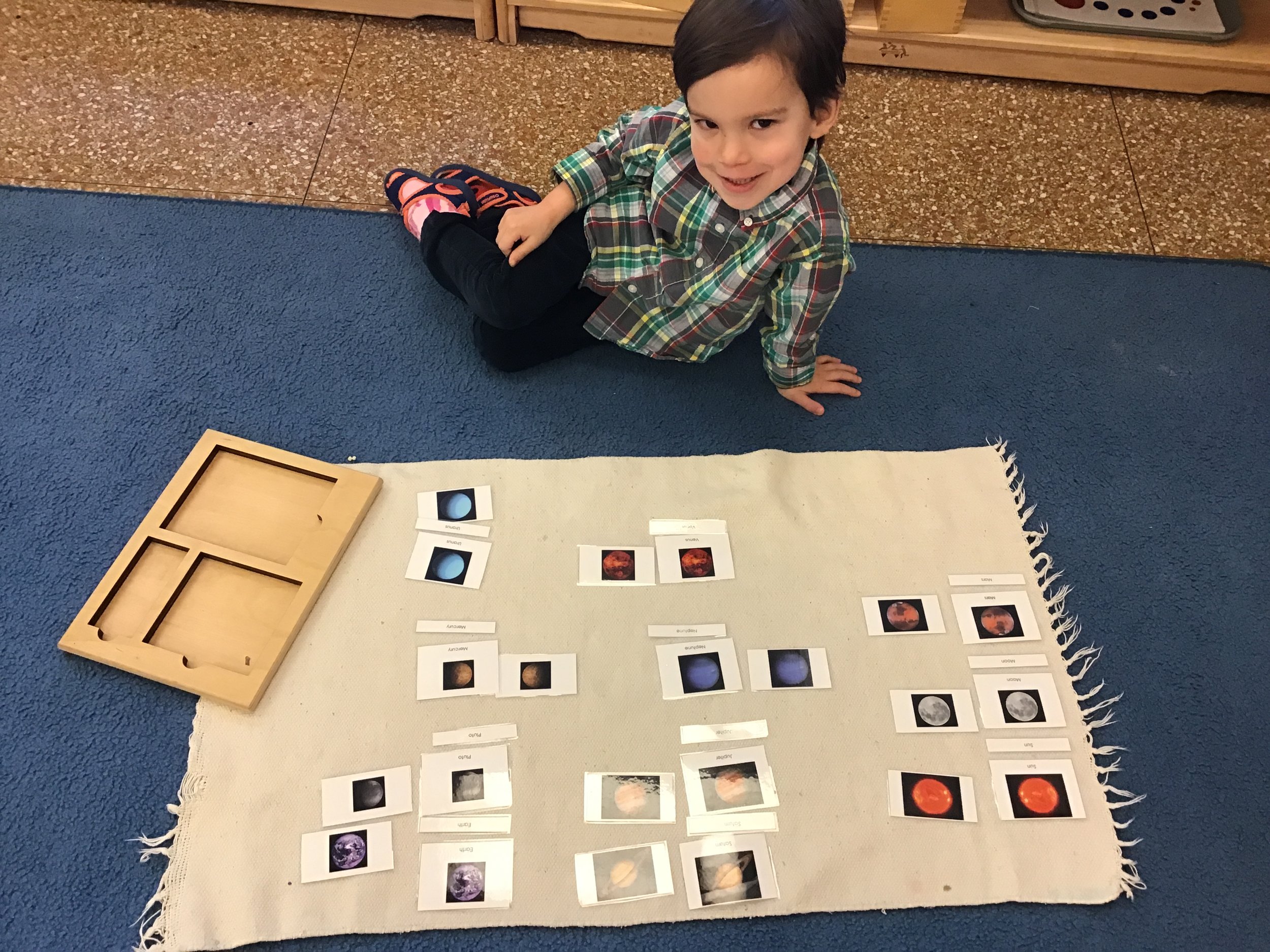 Learning the names of the planets within our solar system