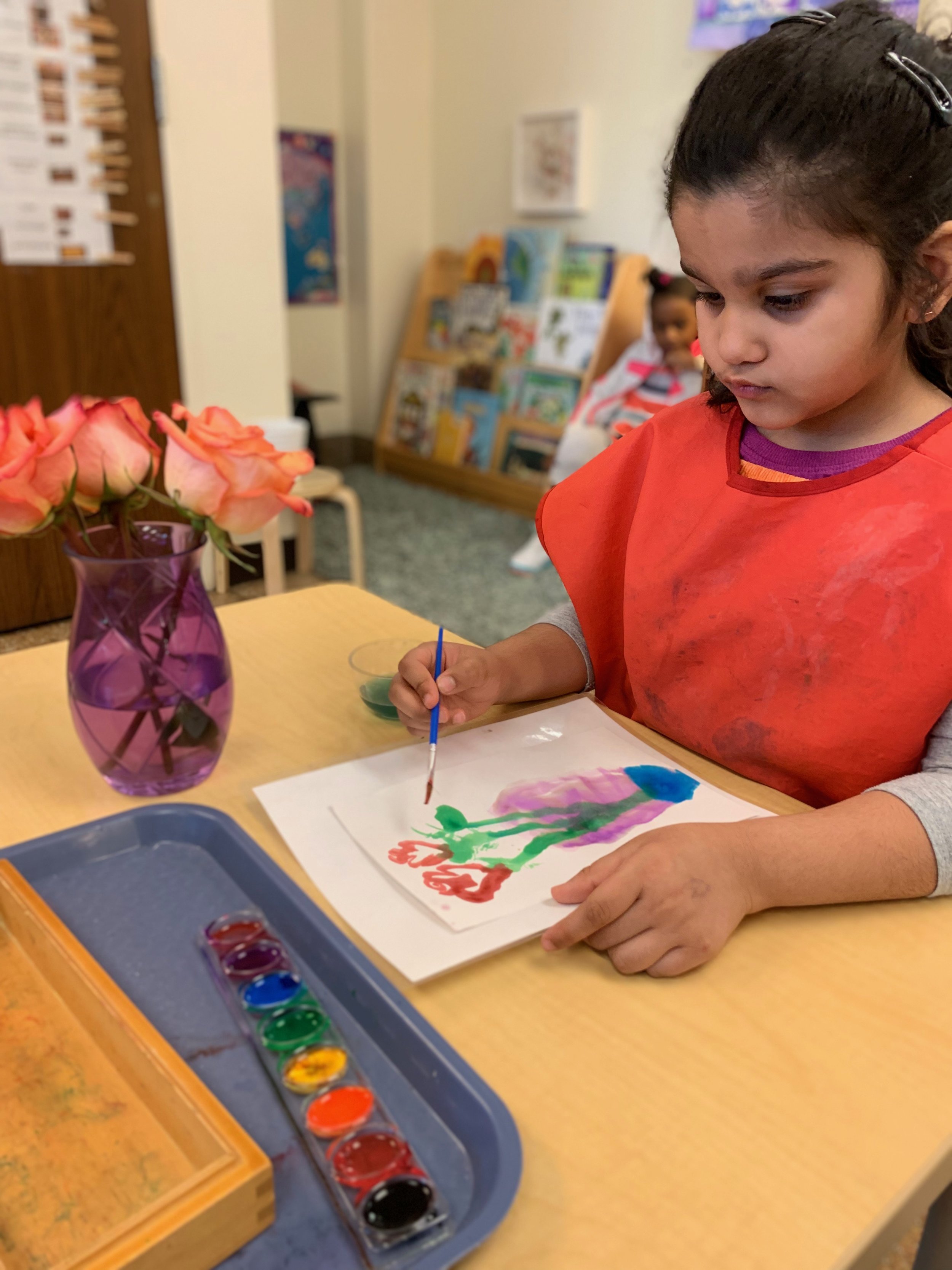 Making a still life painting