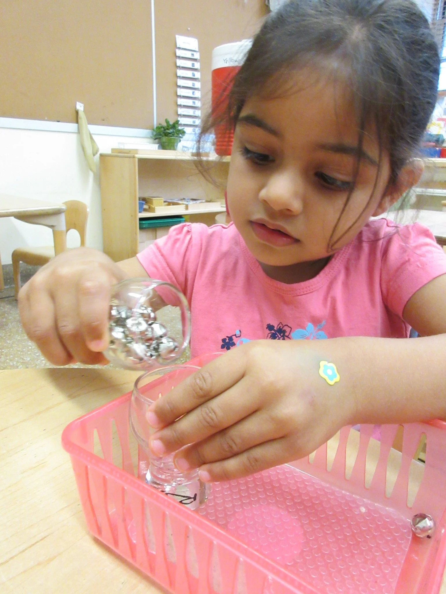 Carefully pouring the bells!