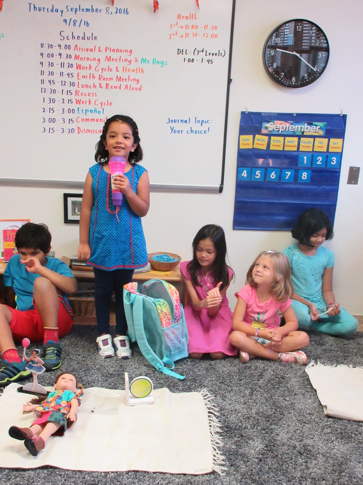 Sarasa presenting her Me Bag.