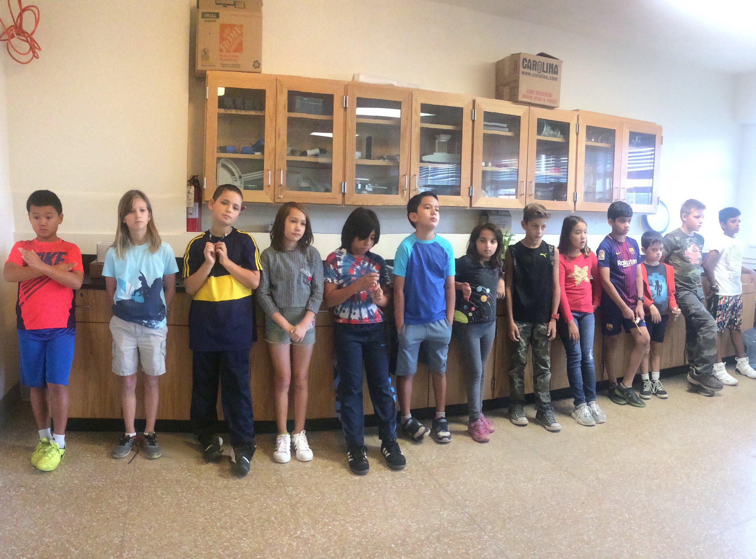 Checking out the science lab and getting to know Ms. Kim.
