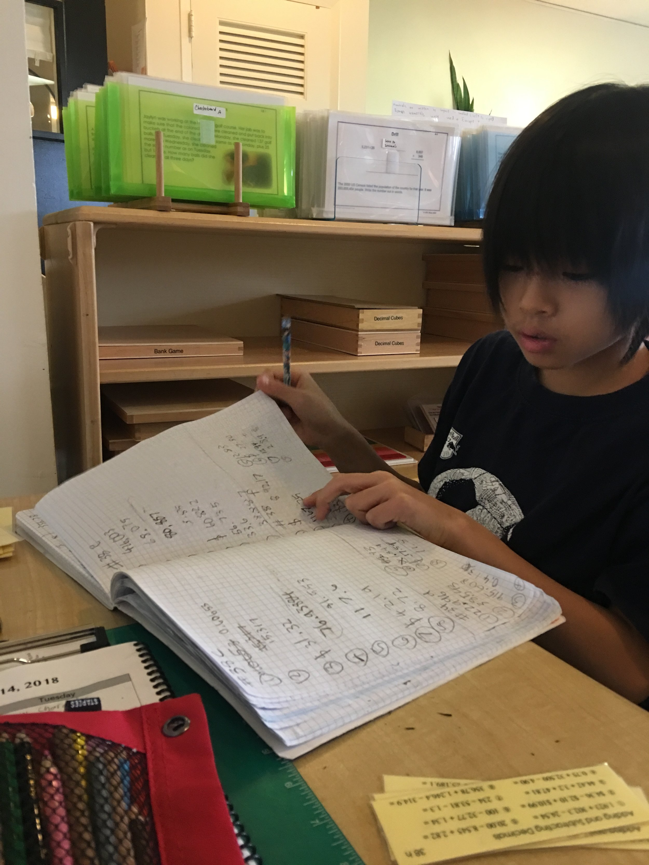 Tackling math cards!