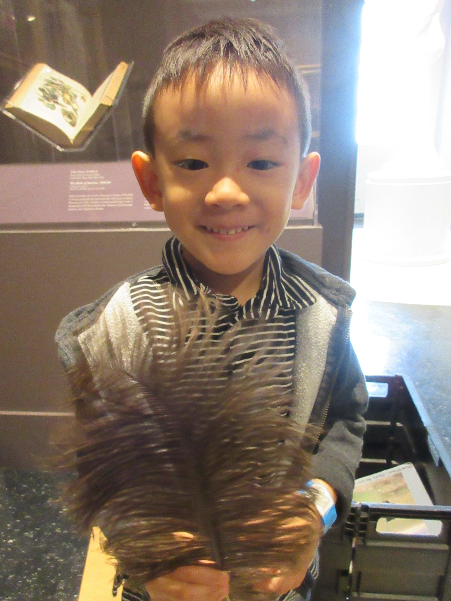 ssisting our guide as she taught the children about ostrich feathers and other characteristics of birds 