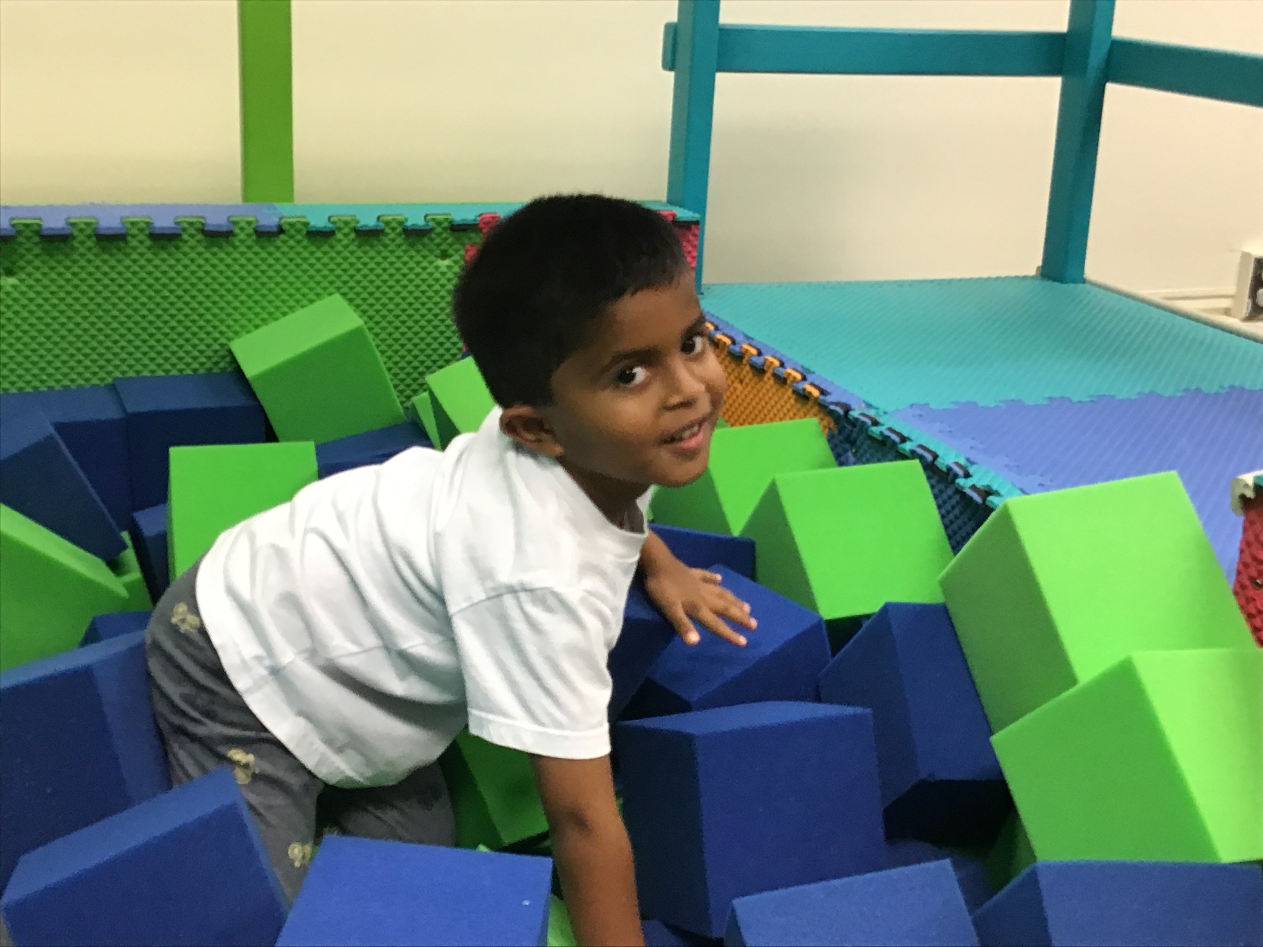 Me... in the jumping pit...Movement class