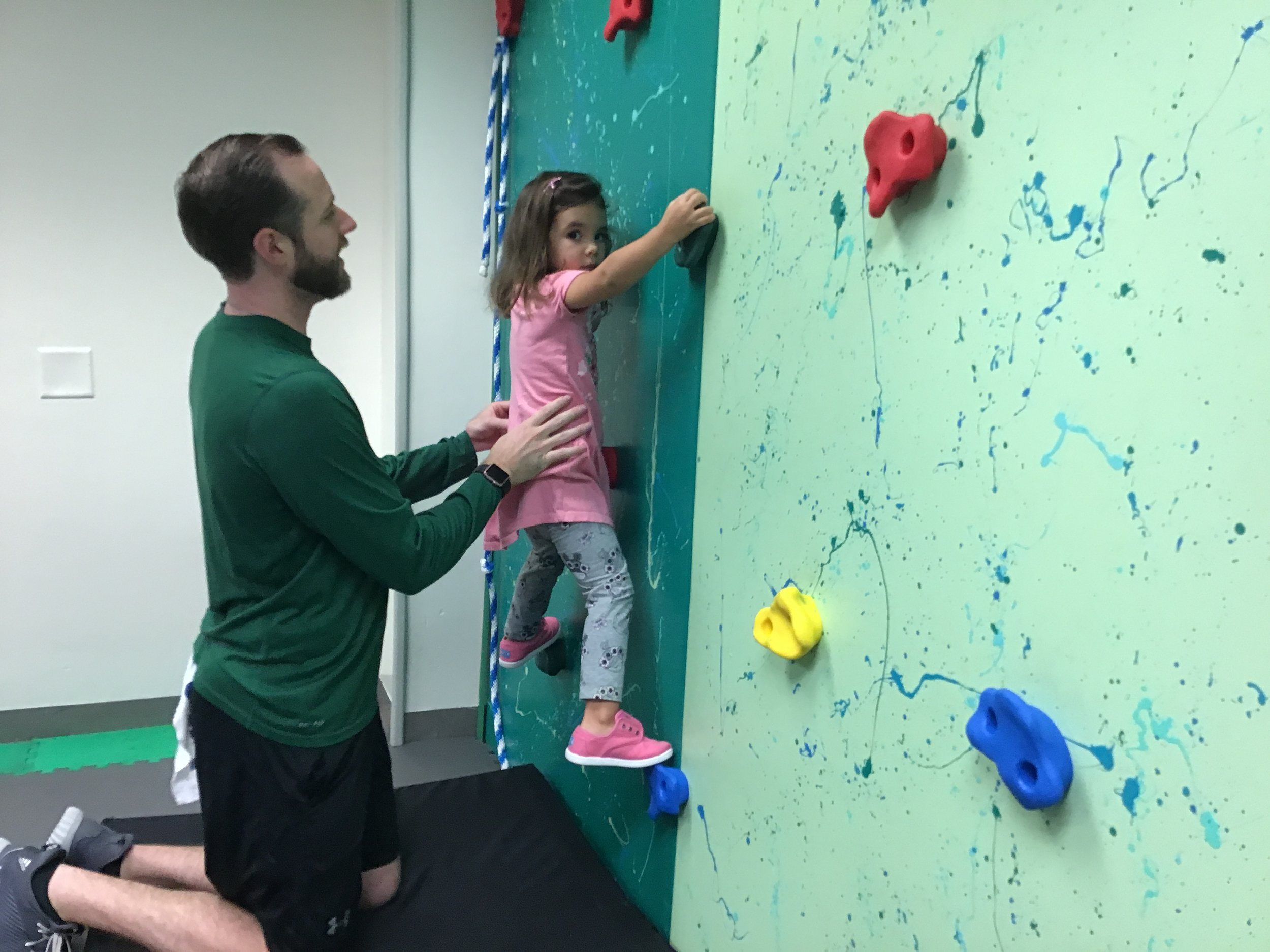 Rocking climbing.... Gross motor time....
