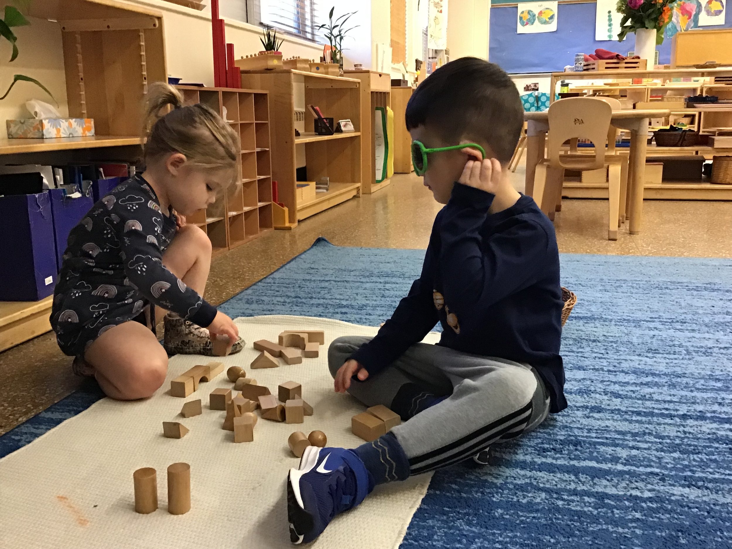 It’s cool to work with blocks wearing sunglasses