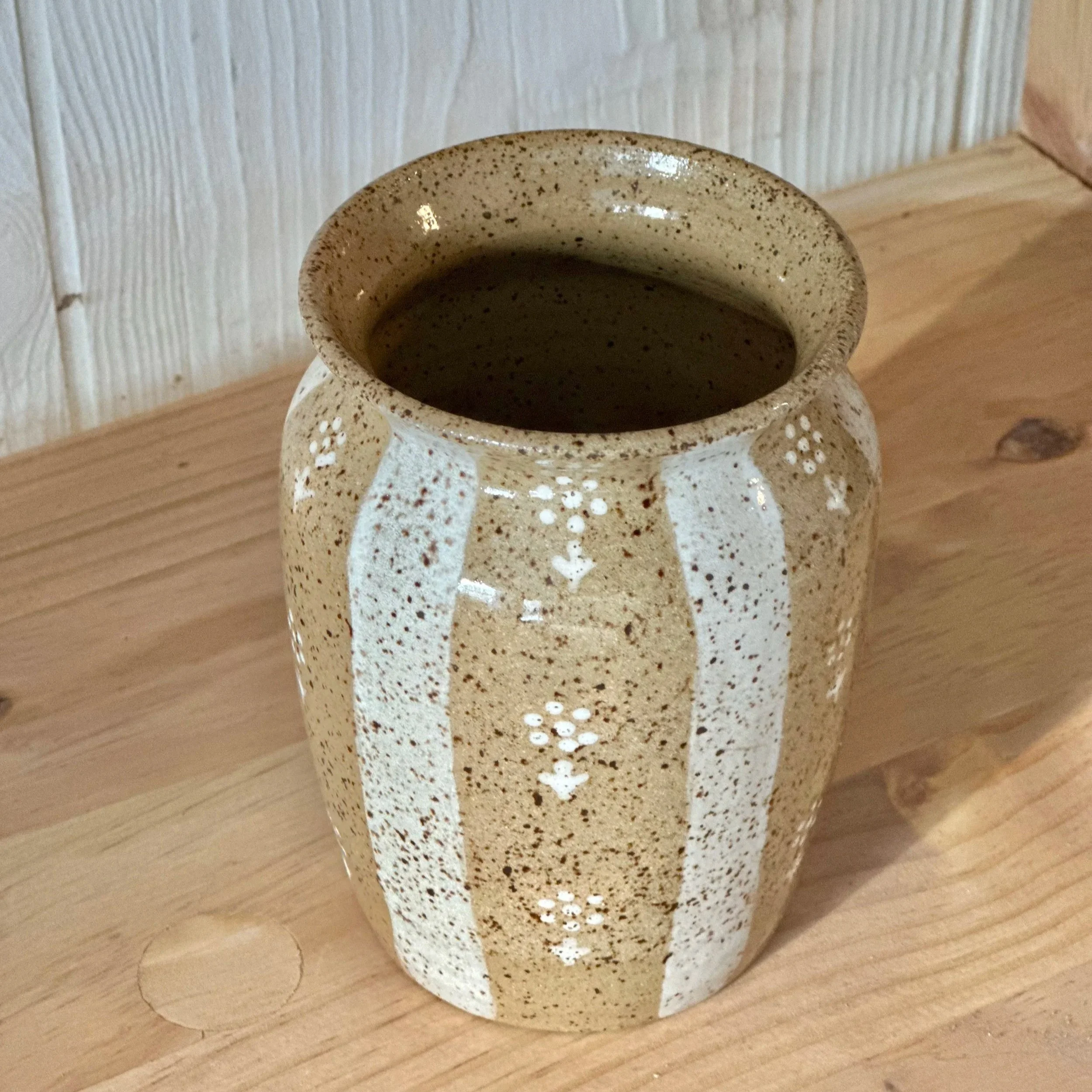 Stripe + Flower Vase