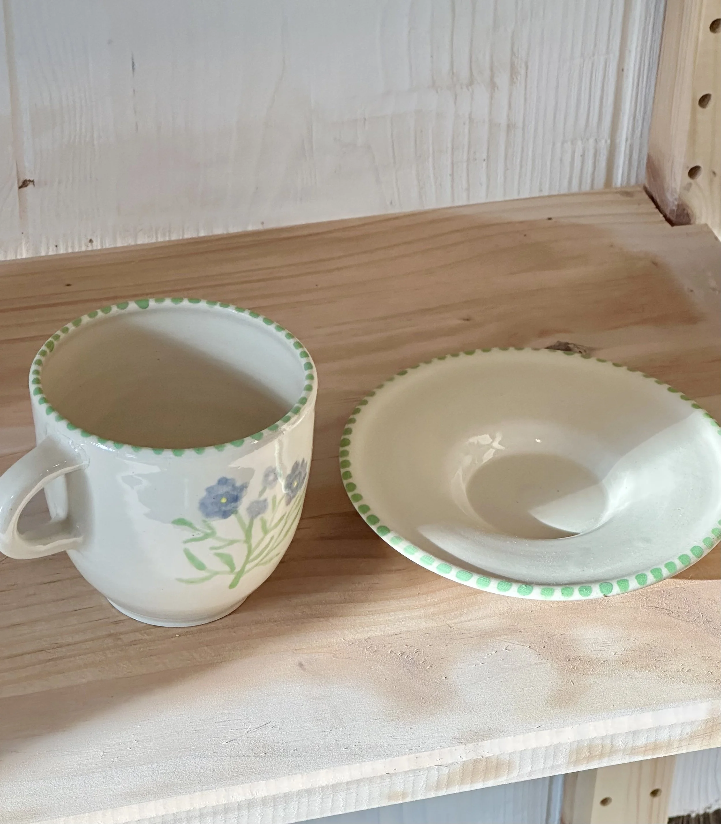 Floral Cup and Saucer Set