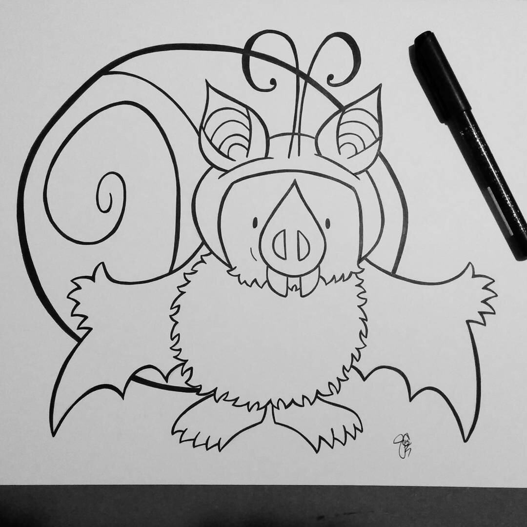 Little Bat snail costume time!