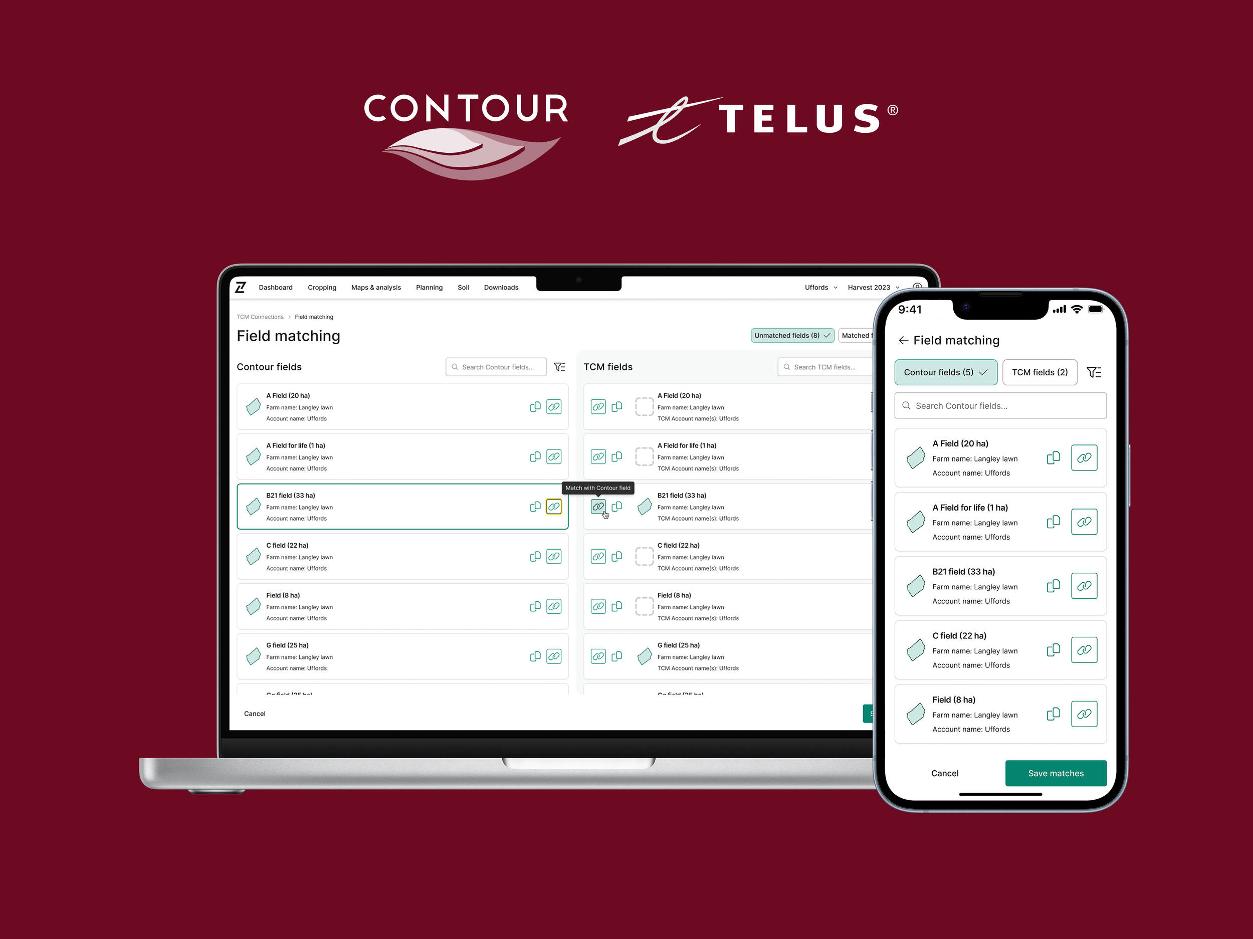 Contour & TELUS Crop Management integration
